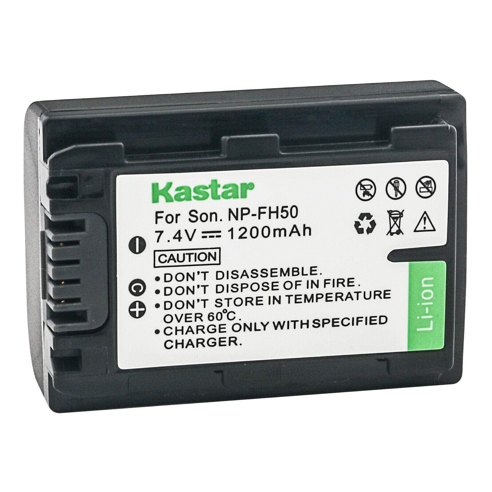 Kastar 2 Pack Np Fh50 Battery And Ltd2 Usb Charger Replacement For Sony Dcr Sr36, Dcr Sr37, Dcr Sr38, Dcr Sr40, Dcr Sr42, Dcr Sr