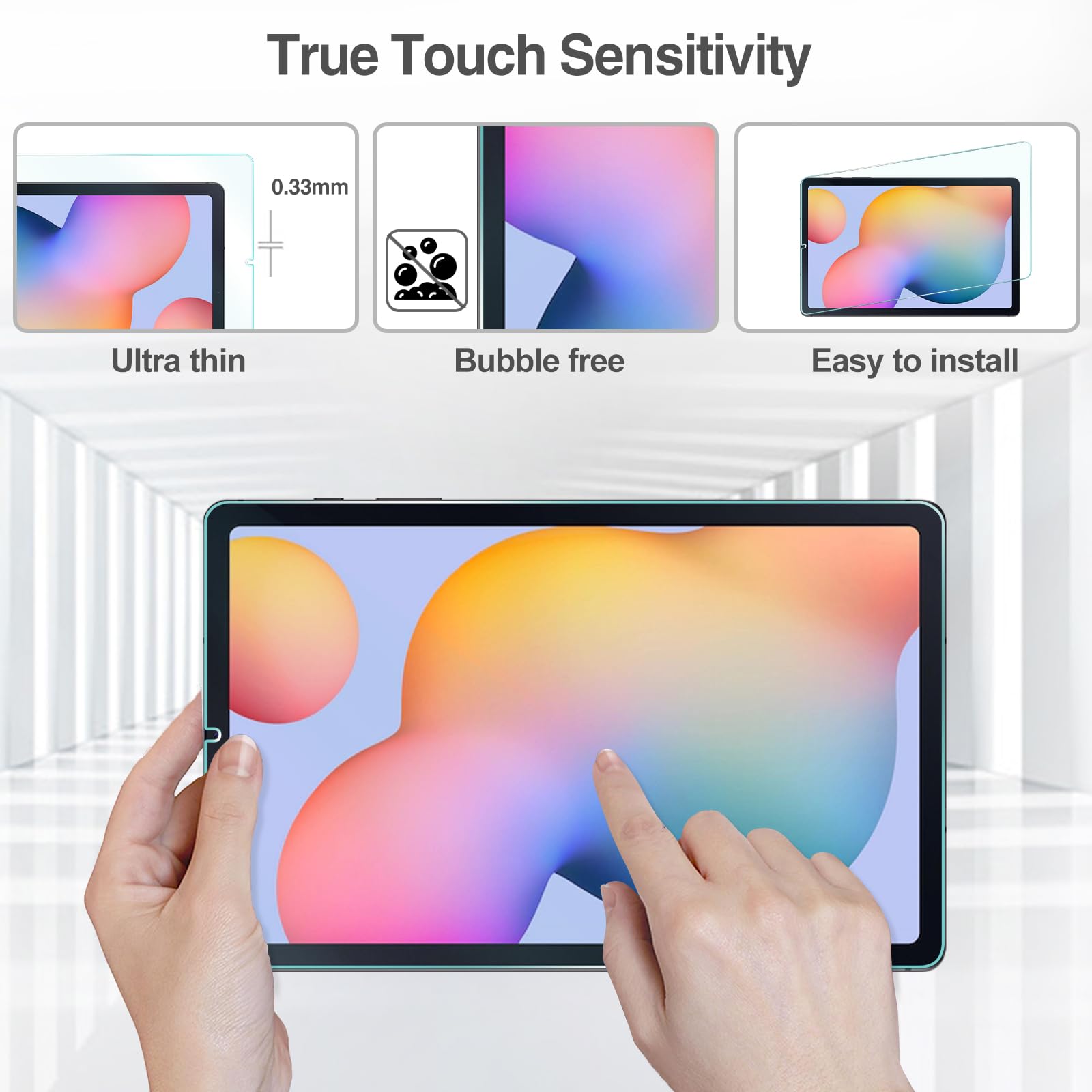 Procase Screen Protector For Galaxy Tab S6 Lite 10.4 Inch 2024/2022/2020(Sm P620/P625/P613/P619/P615/P610), Hd Clear 9H Hardness