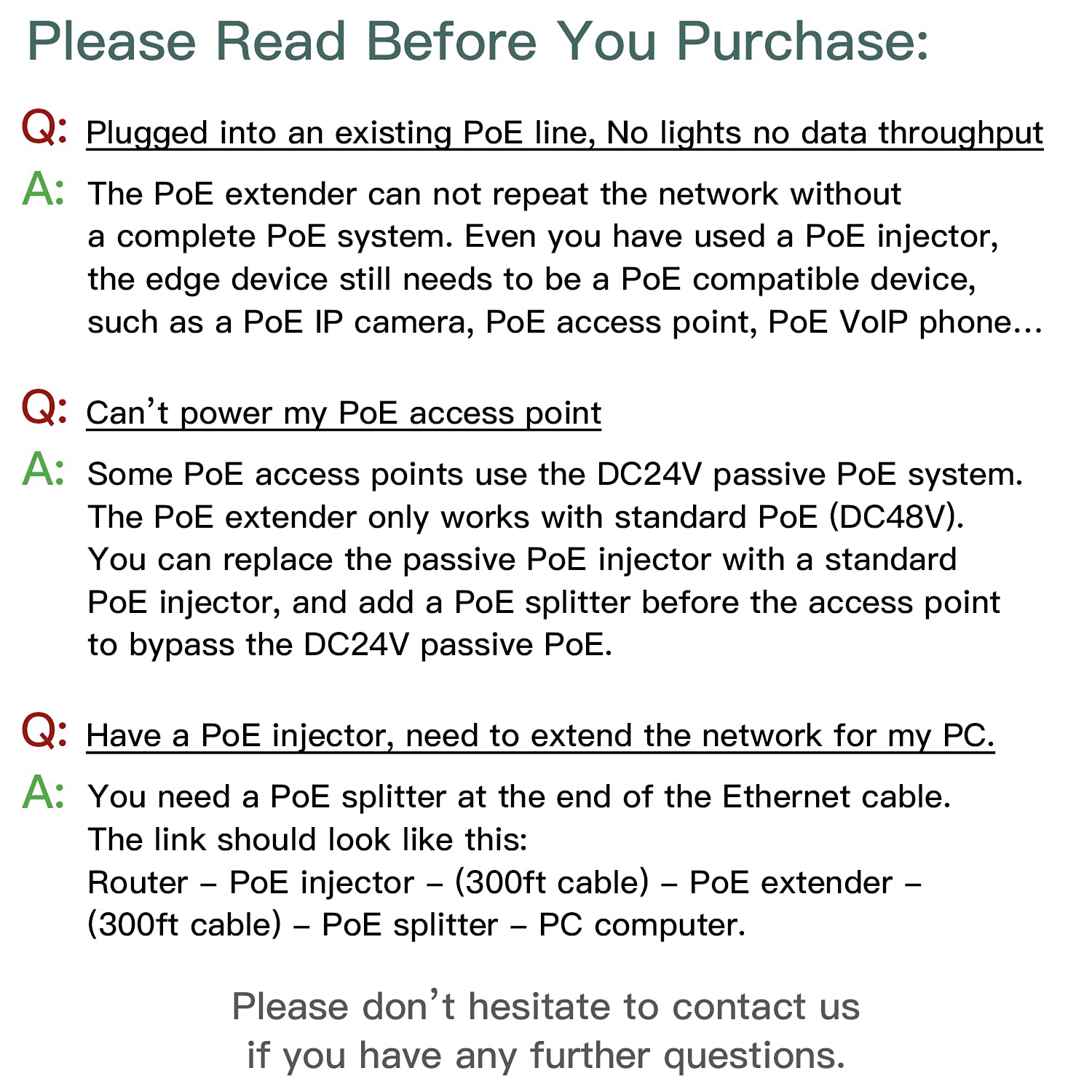 Fastcalbing Waterproof Direct Burial Poe Extender For Ip Camera, Ethernet Extension Breaking 100M Distance Limit, Ieee 802.3Af/At/Bt, Poe+, Plug And Play