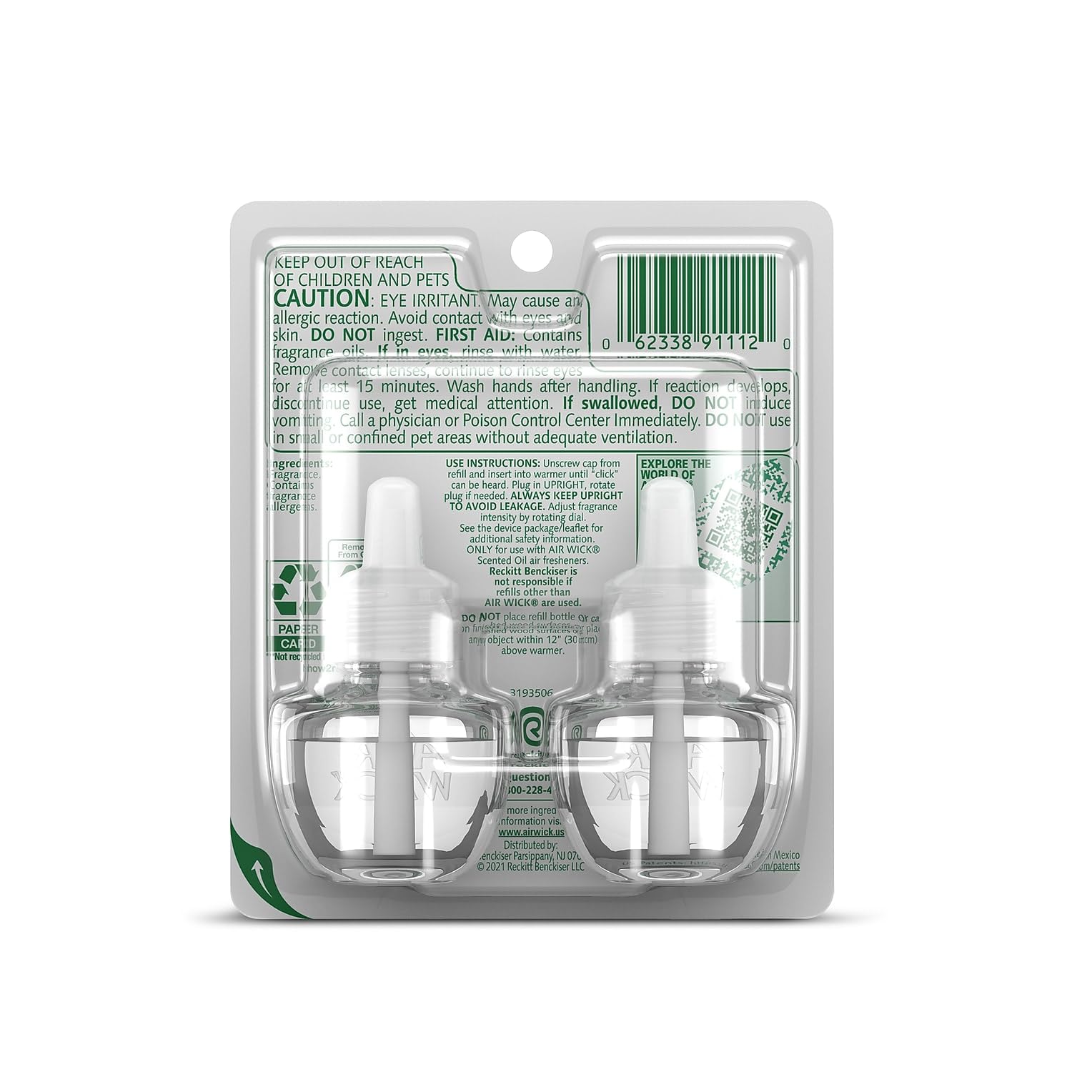 Air Wick Plug In Scented Oil Refill, 2 Ct, Summer Delights, Air Freshener, Essential Oils