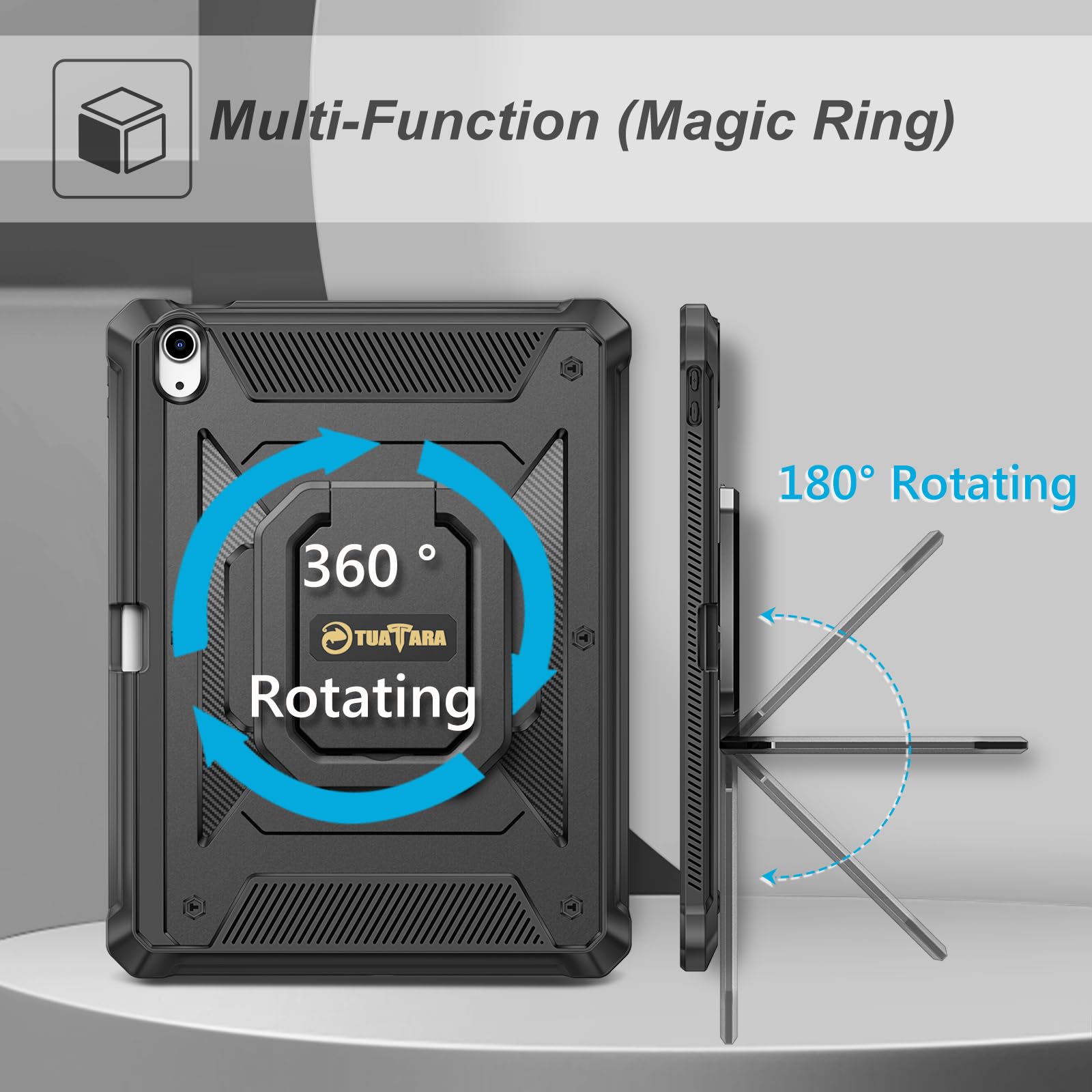 Fintie Case For Ipad Air 5Th Generation (2022) / Ipad Air 4Th Gen (2020) 10.9 Inch - [Tuatara Magic Ring] 360 Degree Rotating Gr