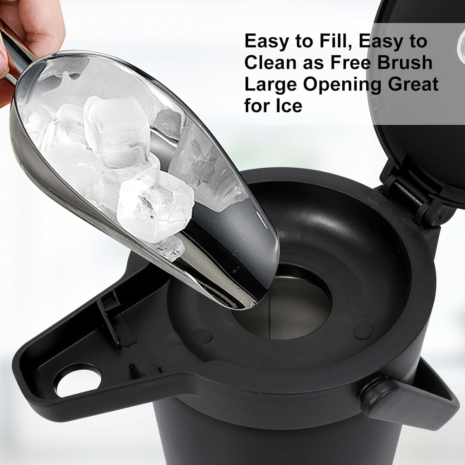 Updated Airpot Coffee Dispenser With Pump, 85 Oz Insulated Thermal Coffee Carafe For Keeping Hot   Cold Water, Party Chocolate D