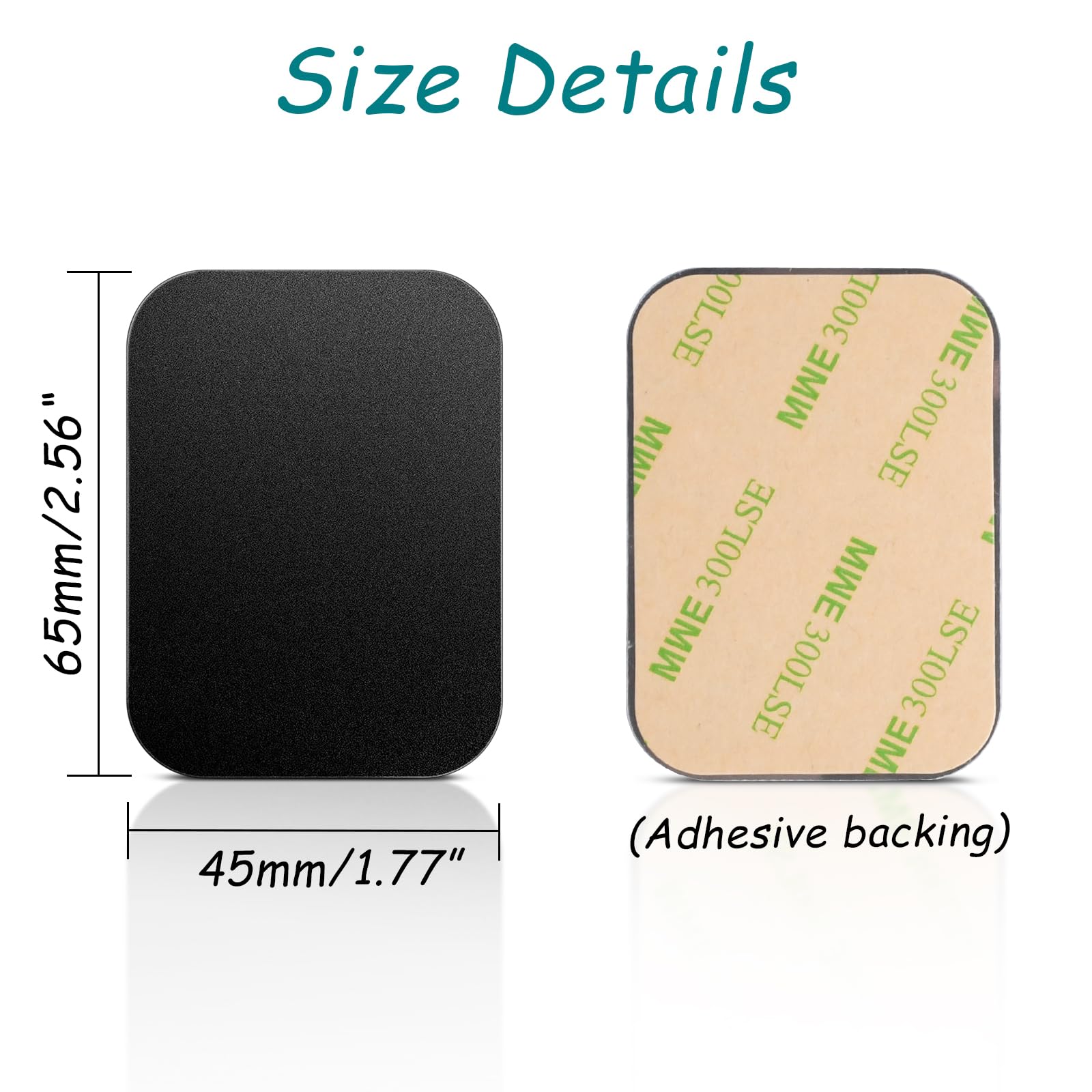 Fpmyb Metal Plates For Magnetic Car Phone Holder Cradle, Thin Steel Sheets Mount Metal Plates With Adhesive For Magnetic Phone M