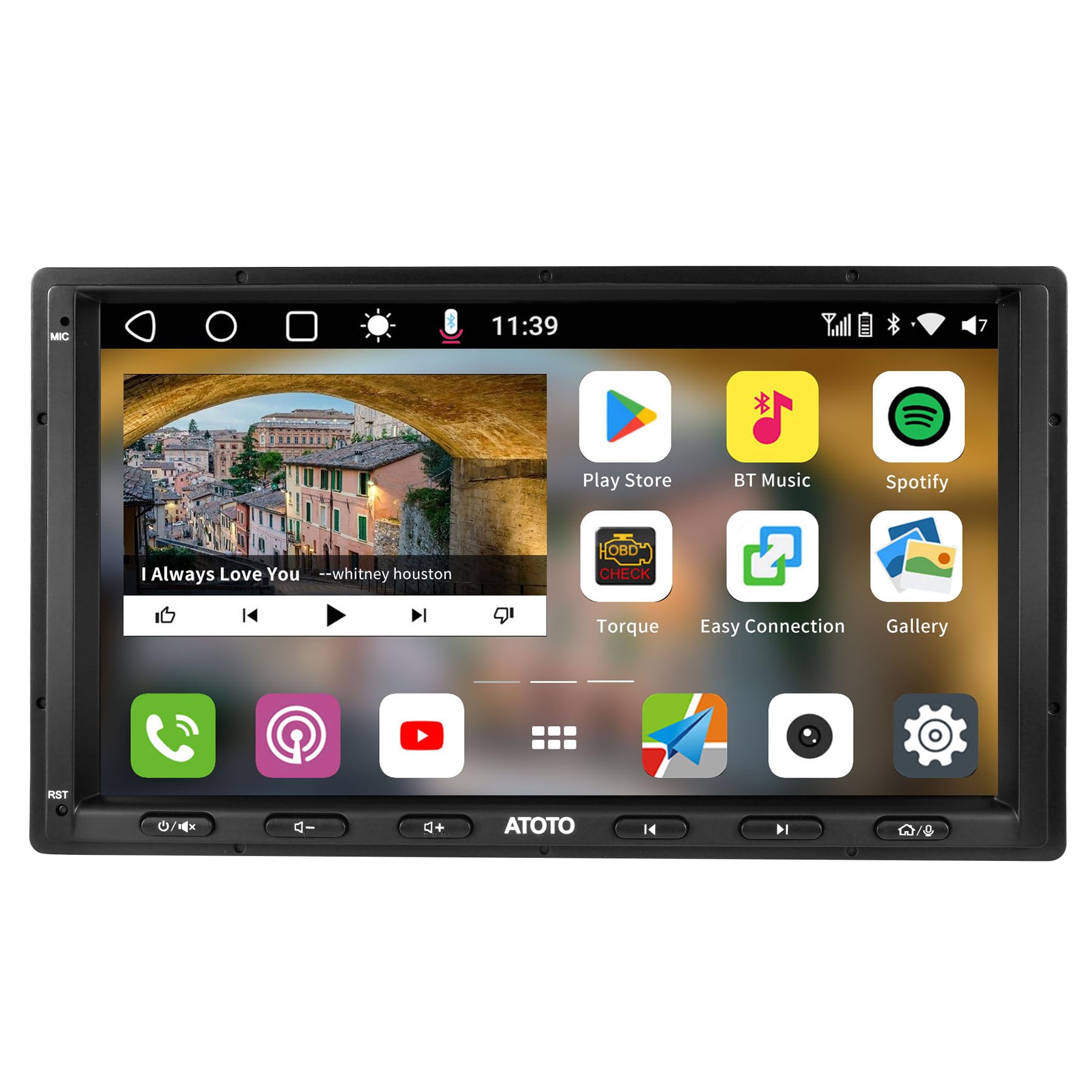 Atoto S8 7Inch Android Double Din Car Stereo Receivers, Wireless Carplay & Wireless Android Auto, Dual Bluetooth, Built In 4G Lt