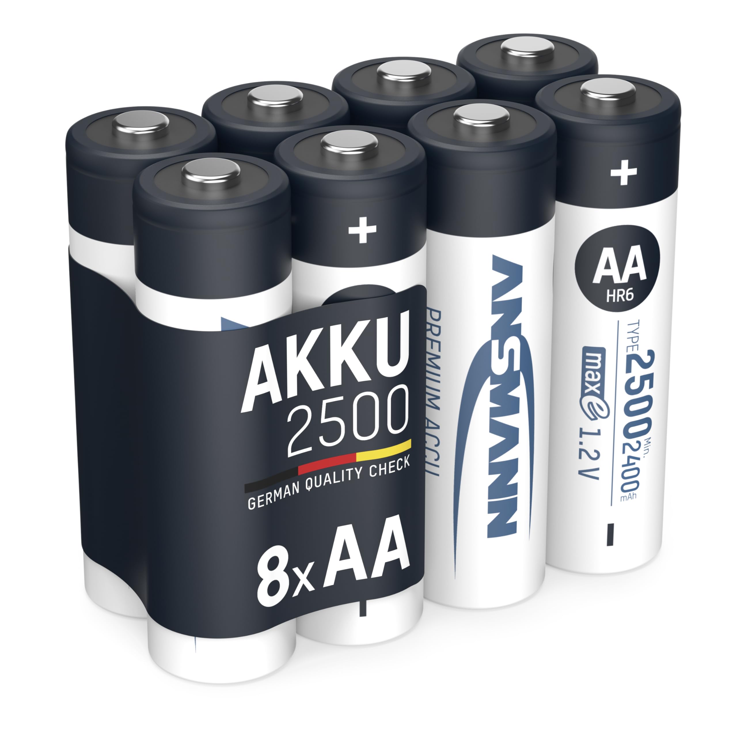 Ansmann Maxe Rechargeable Aa Batteries 2500Mah Low Self Discharge Nimh Aa Battery Pre Charged For Remote, Controller, Flashlight