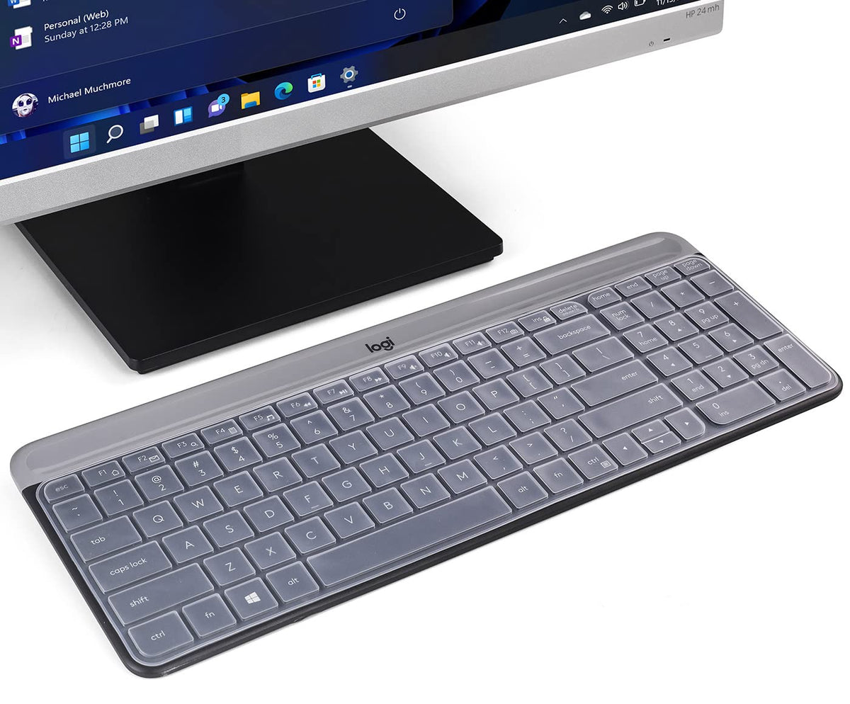 Keyboard Cover For Logitech Mk470 Slim Wireless Keyboard & Logitech K580 K585 Slim Multi-Device Wireless Keyboard Cover Skin, Lo