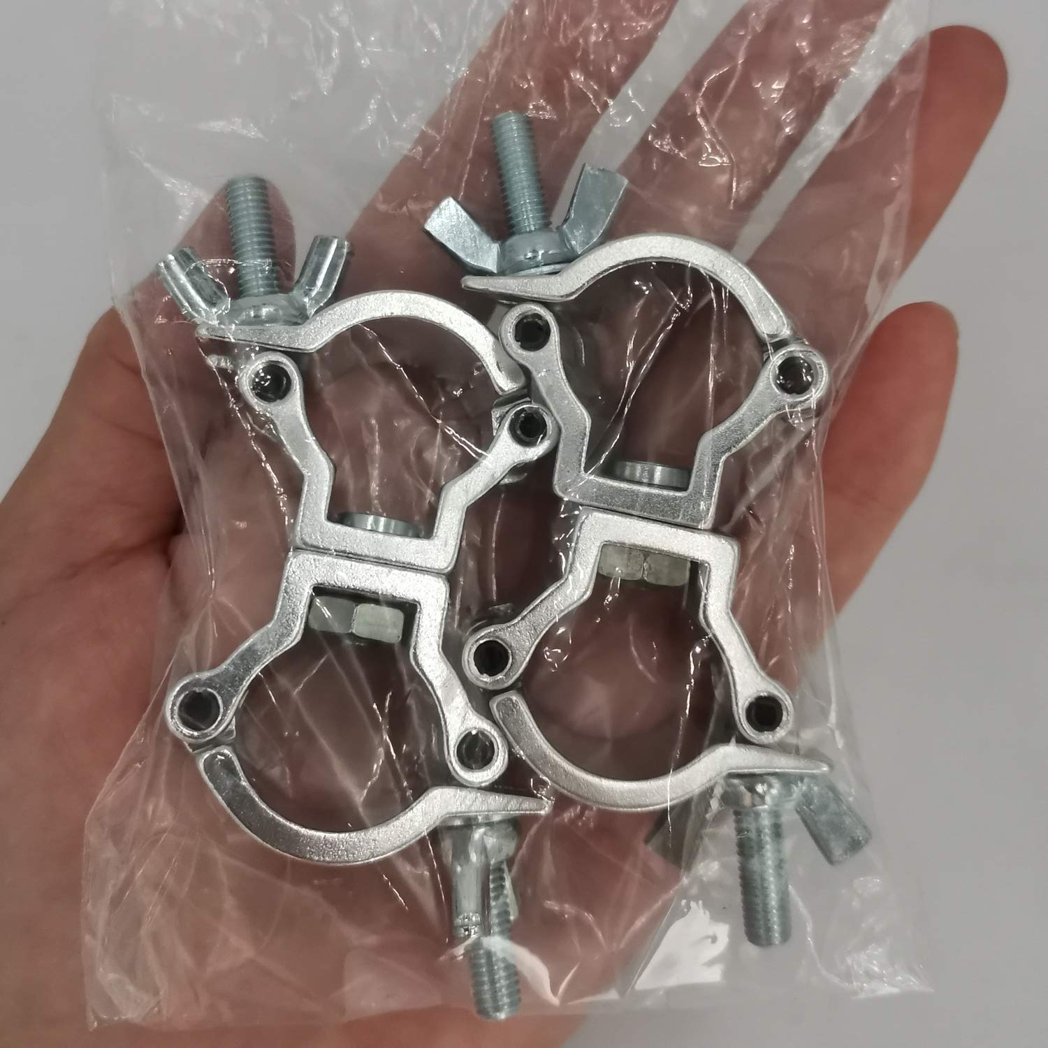 Mini Swivel Coupler Clamp 0.7 0.82 Inch Heavy Duty Aluminum Alloy 22 Lbs Clamps For 18 21Mm O Pipe Dj Lighting Truss 2 Pack