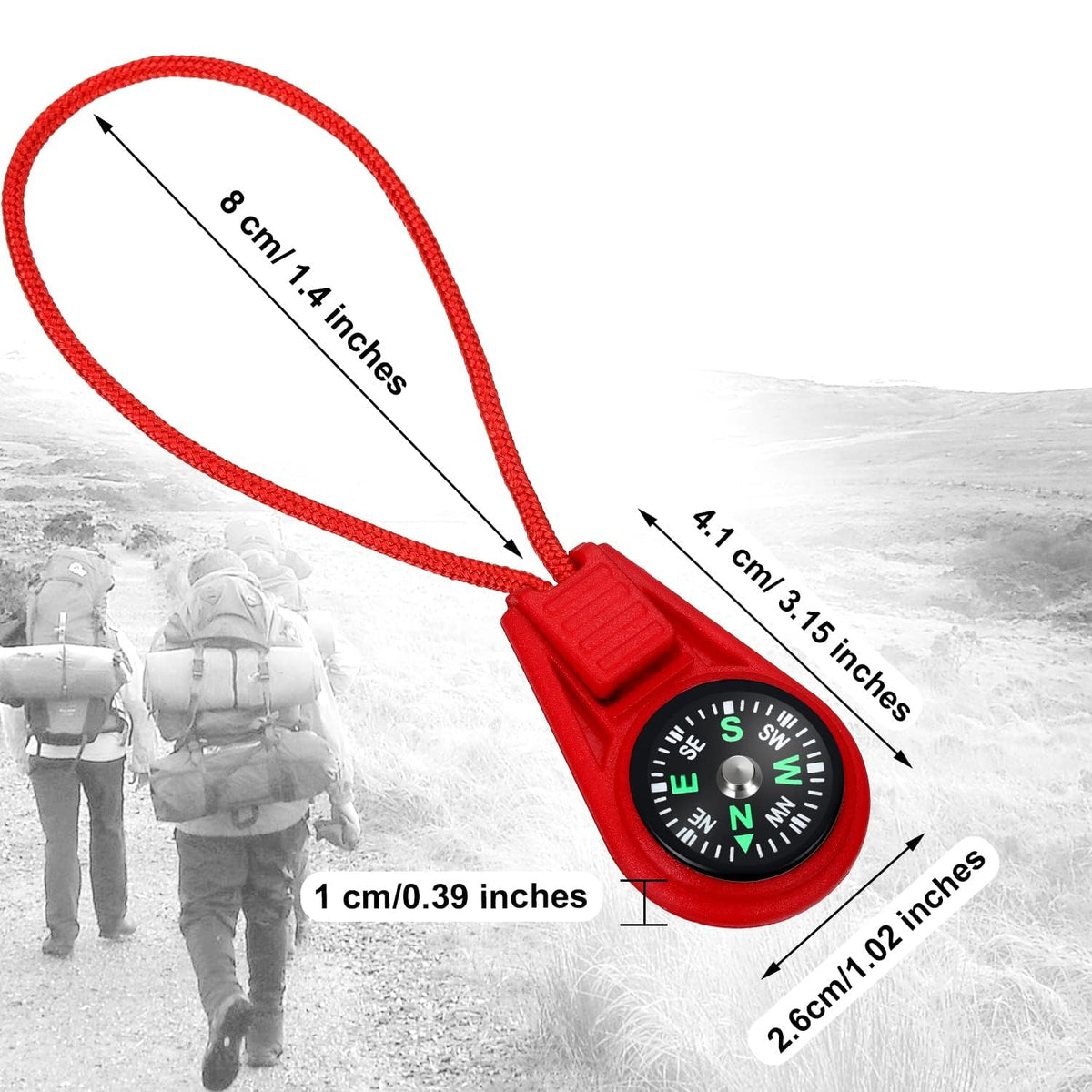 Mini Color Compass 18 Pieces Multi-Color Mini Survival Compass Outdoor Camping Hiking ...