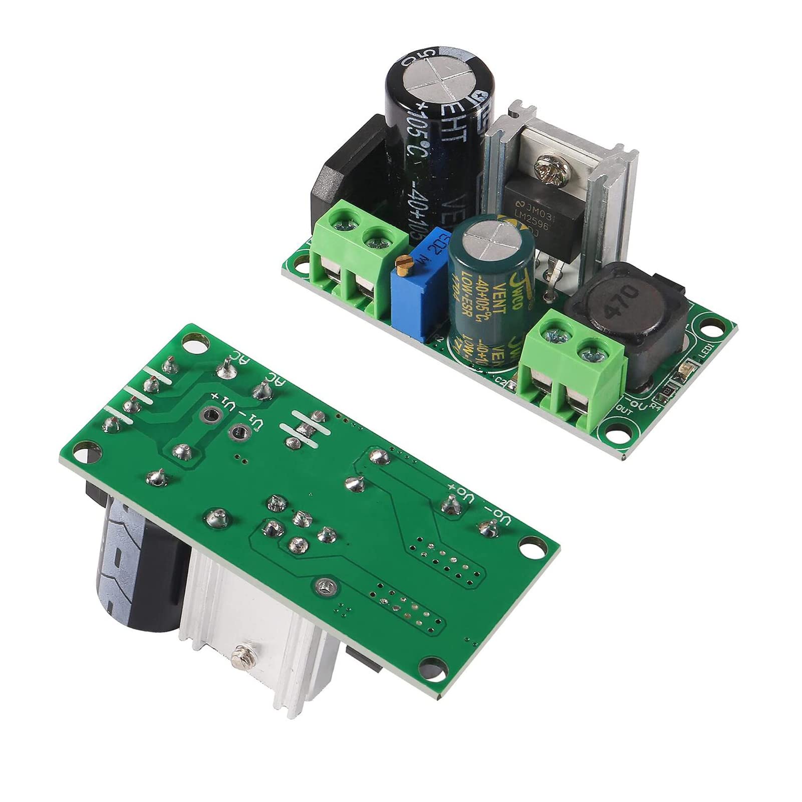 Diann 10Pcs Ac/Dc To Dc Step Down Buck Converter Voltage Regulator Power Supply Board 2A Lm2596Hv Converter Module