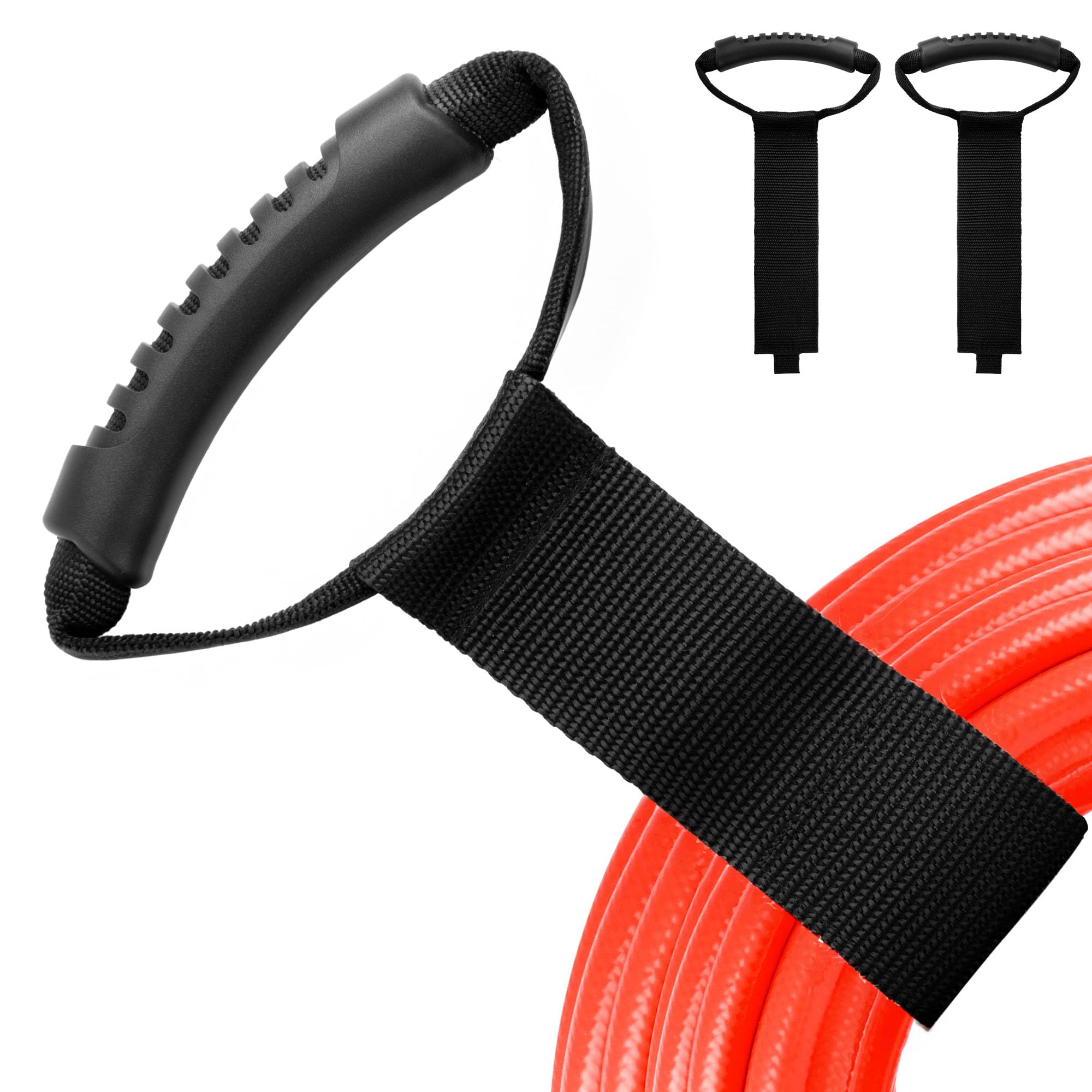 Easy Carry Storage Straps (2 Pack) Heavy Duty Hook And Loop Cord Carrying Strap Organizer With Handle For Pool Hoses, Garden Hos