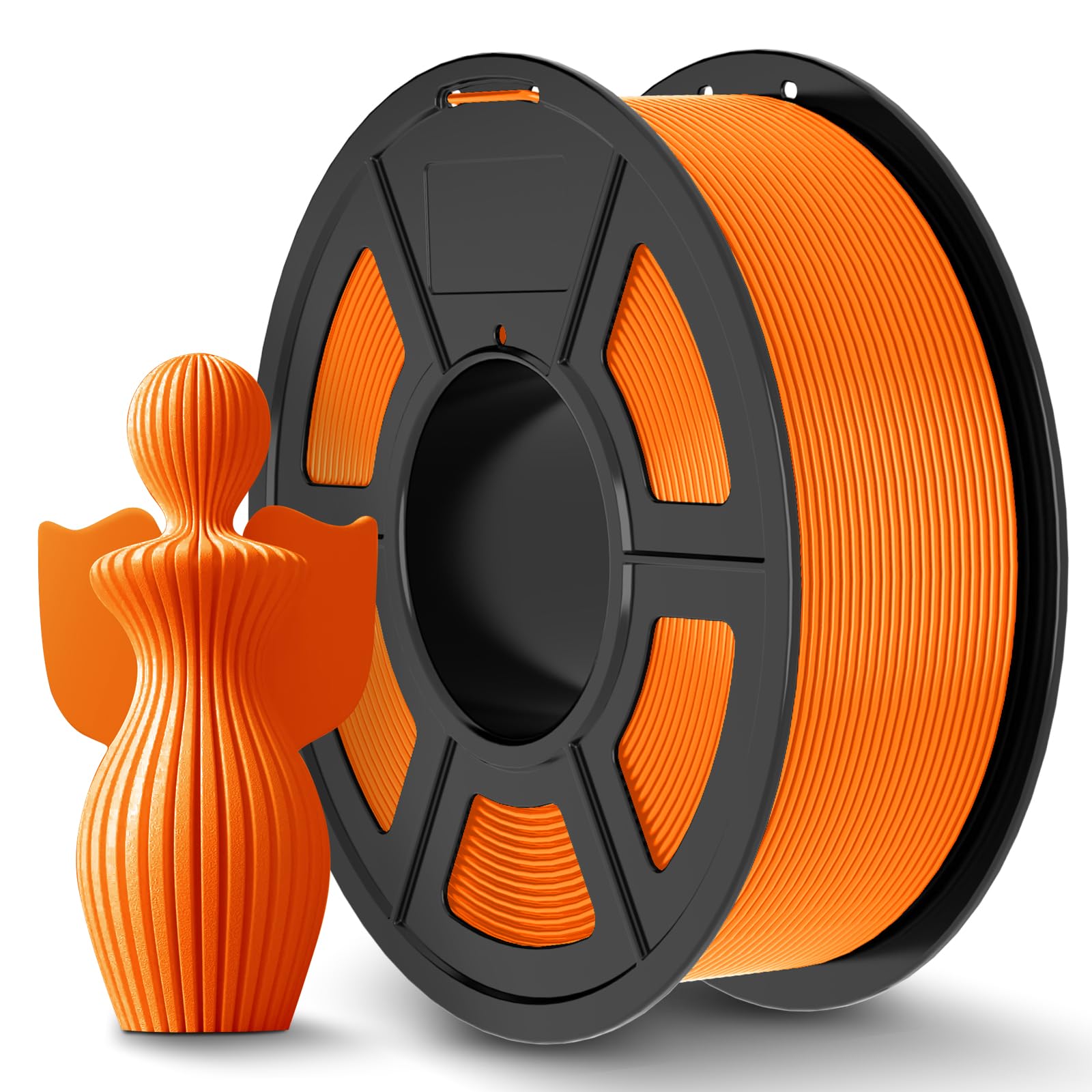 JAYO PLA+ Filament 1.75mm Orange 1.1kg, Enhanced PLA 3D Printer Filament for Stronger & Tougher Prints, High Strength & Durabili