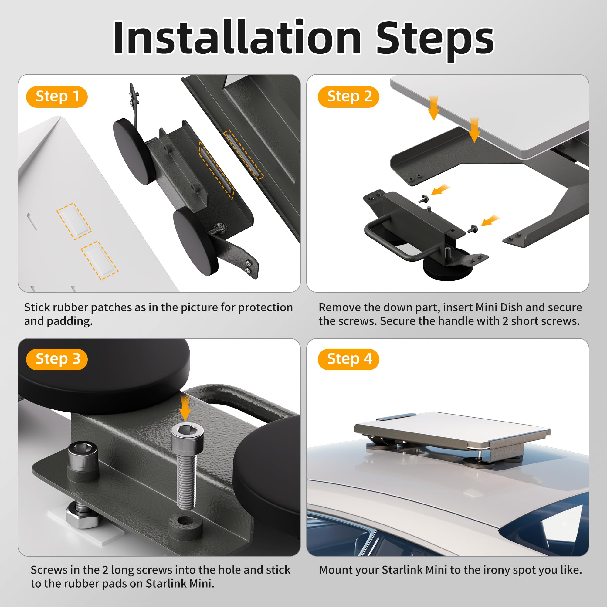 Starlink Mini Mount Magnetic Starlink Mini Car Mount Accessories Roof Mount Kit For Starlink Mini Dish Sunroof Mounting Kit With