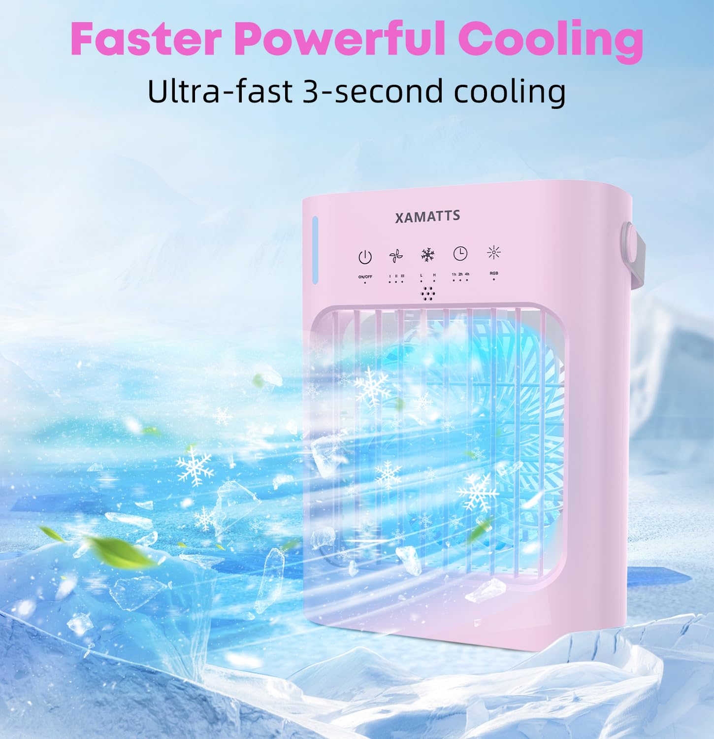 Portable Air Conditioners Cooling Fan, 3 Speeds Evaporative Mini Air Conditioner Portable, 700Ml Portable Ac Air Cooler, Persona