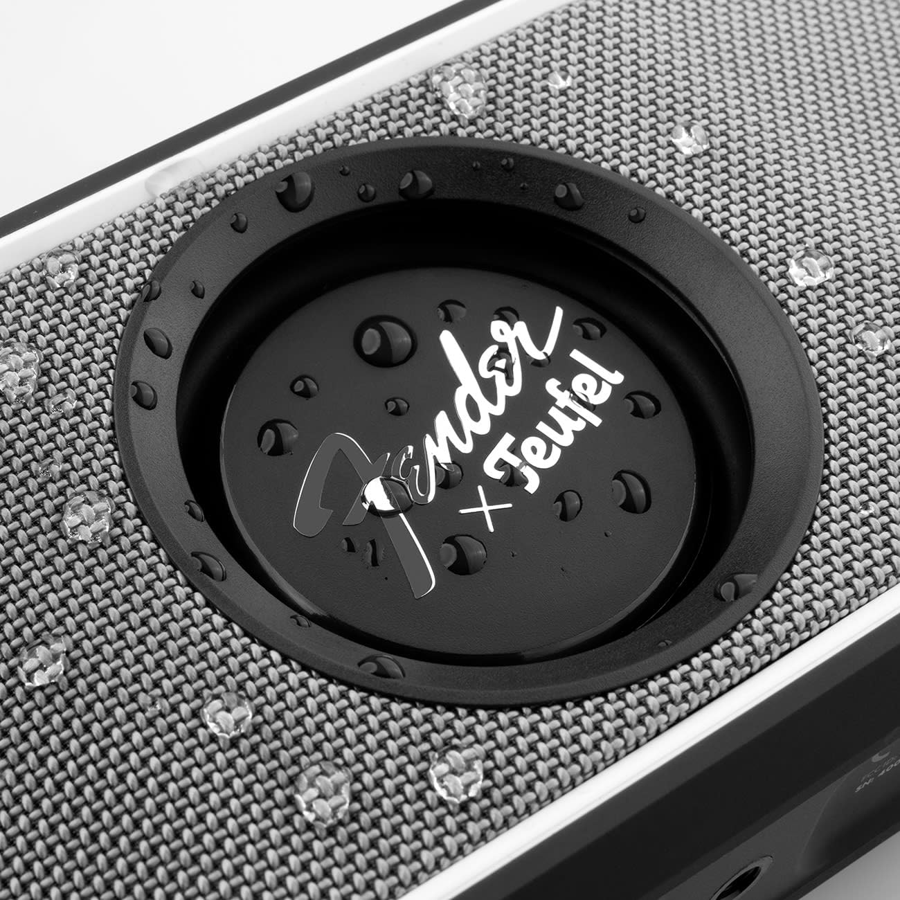 Teufel Fender x Teufel ROCKSTER GO 2 Portable Bluetooth Speaker - Waterproof, 28 Hour Battery, Rugged Design, Black & Steel