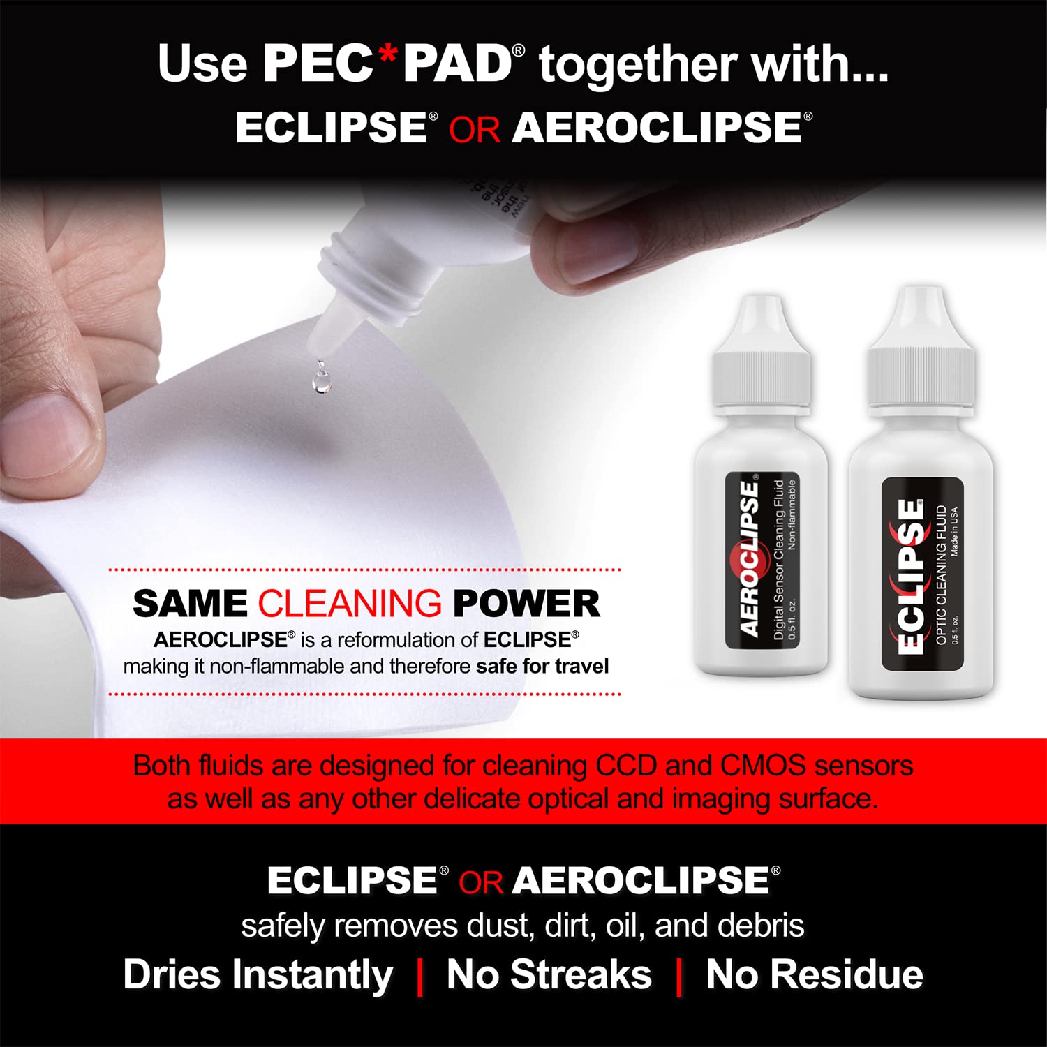 Photographic Solutions PecPad Ultra Soft Lint Free Wipes for Sensitive Surfaces 4x4 inch (25 sheets)