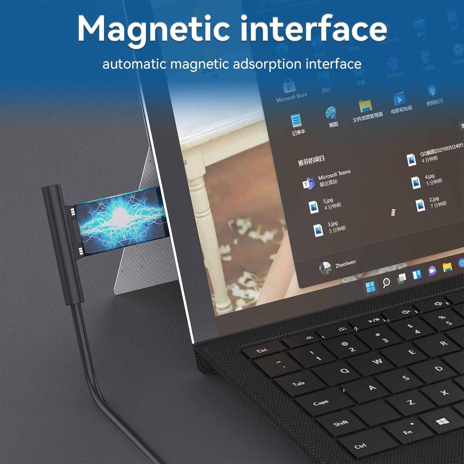 Surface Pro Charger 65W, Surface Charger For Microsoft Surface Pro 11, 10, 9, 8, 7+, 7, 6, 5, 4, 3, X, Windows Surface Laptop 6, 5, 4, 3, 2, 1, Surface Go Tablet, Surface Book 3, 2, 1 Power Supply