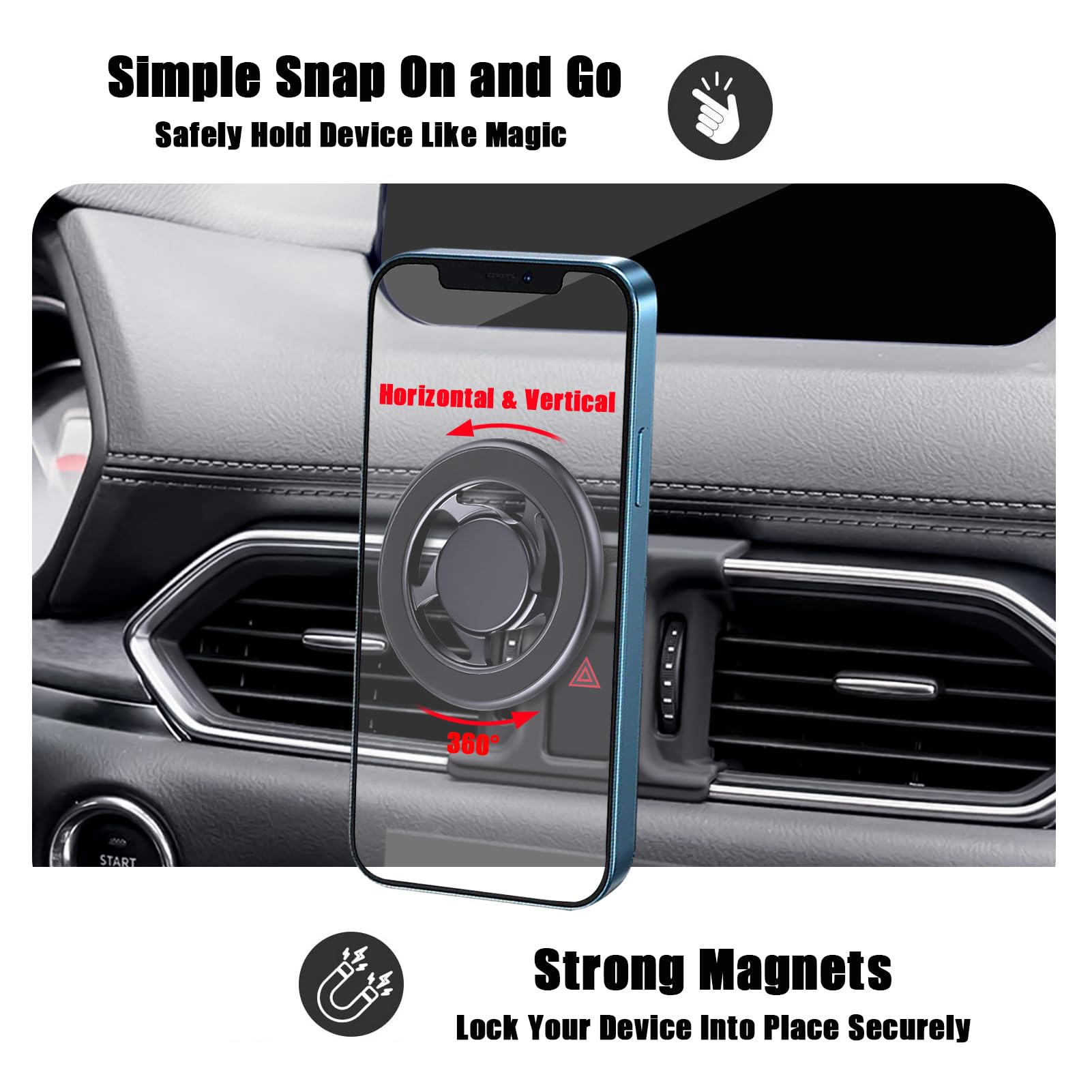 Car Phone Holder, Car Air Vent Phone Stand Mount, For Mazda Cx-5 2017-2024, For Magsafe Magnetic Navigation Bracket, For Magsafe