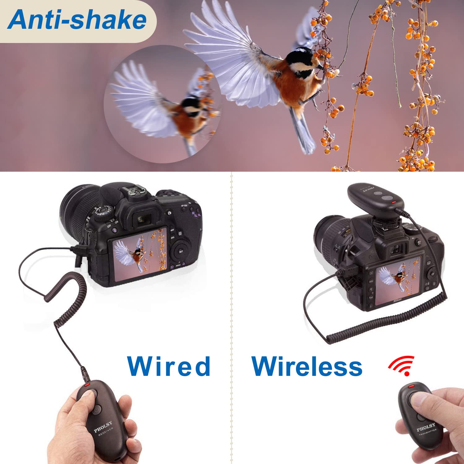 Pholsy For Sony Camera Remote Shutter Release S6 Wireless Remote Control For Sony A77 Ii, A99 Ii A99 A77 A67 A65 A57 A55 A900 A8