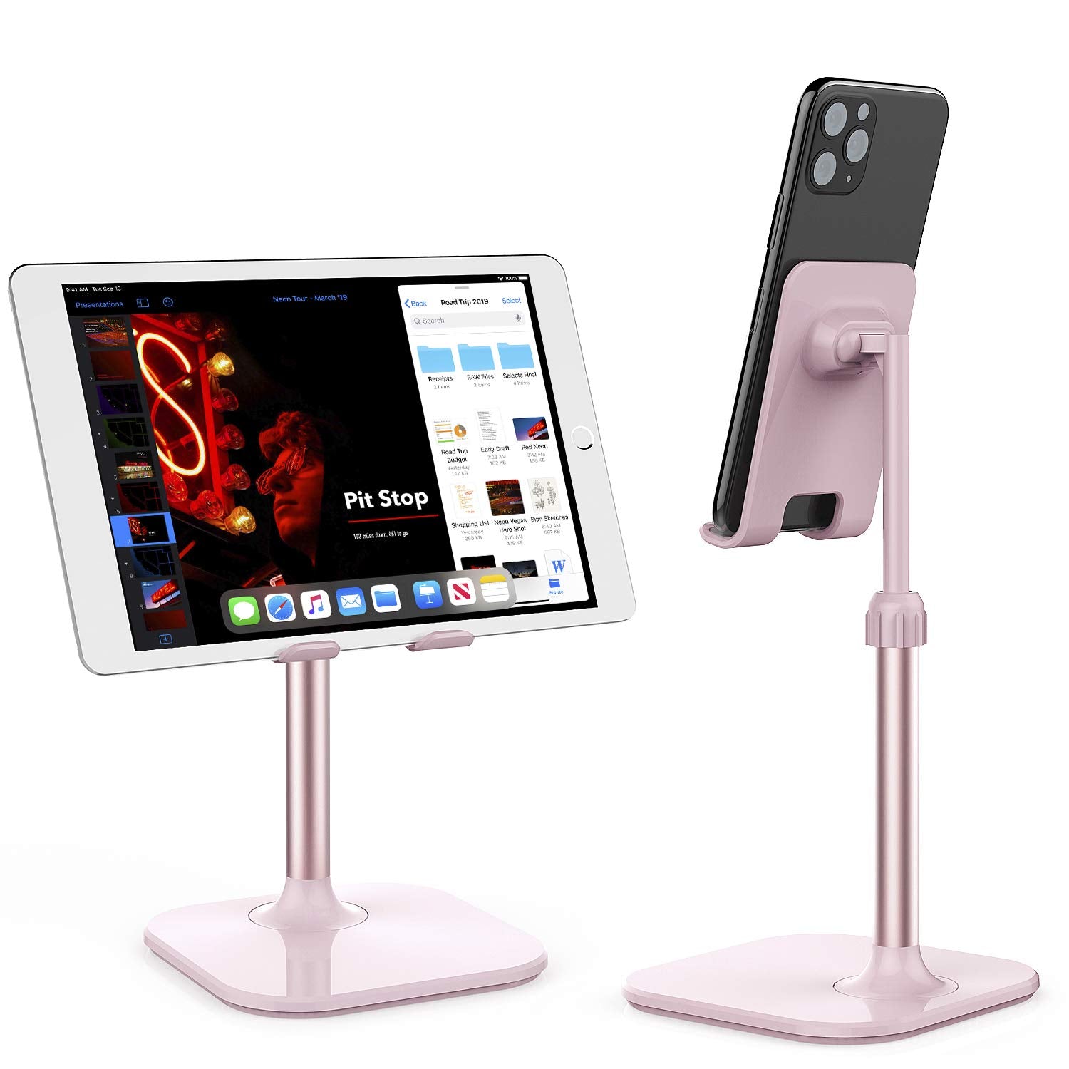 Doboli Cell Phone Stand For Desk,Phone Holder Compatible With Iphone And All Mobile Phones Tablet Pink