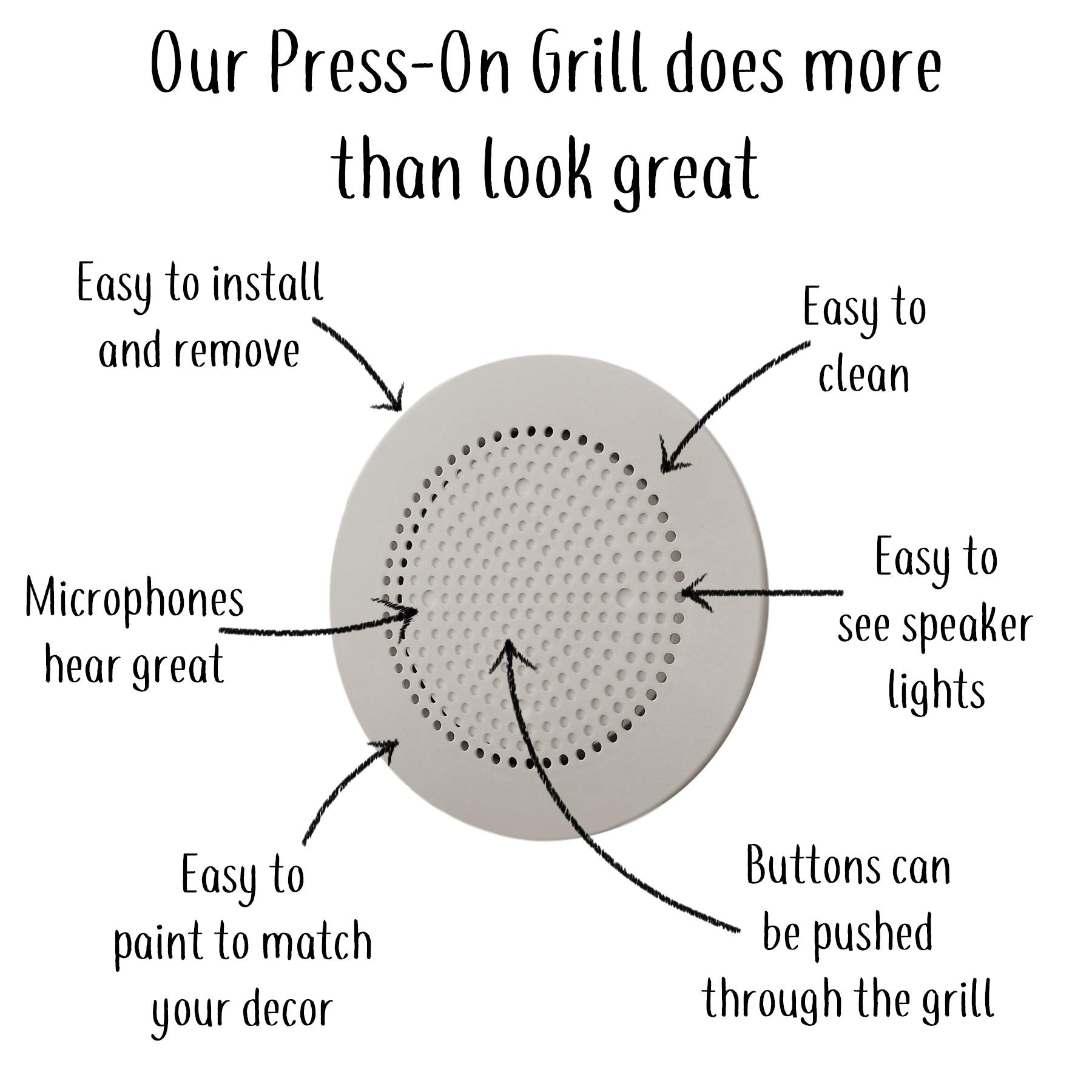 Mount Genie Flush Mount | Built In Wall Or Ceiling Bluetooth Speaker Mount [Newest 2019 Model] | Includes Optional Grill. Award