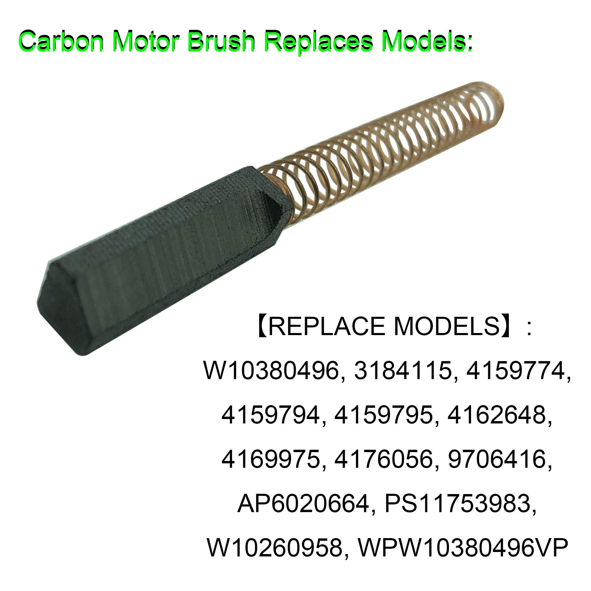 Dtair W10380496 Carbon Motor Brush Replacement For Whirlpool Kitchenaid Stand Mixer W10260958 Ap5178083 Ps3495098 9706416 (Pack