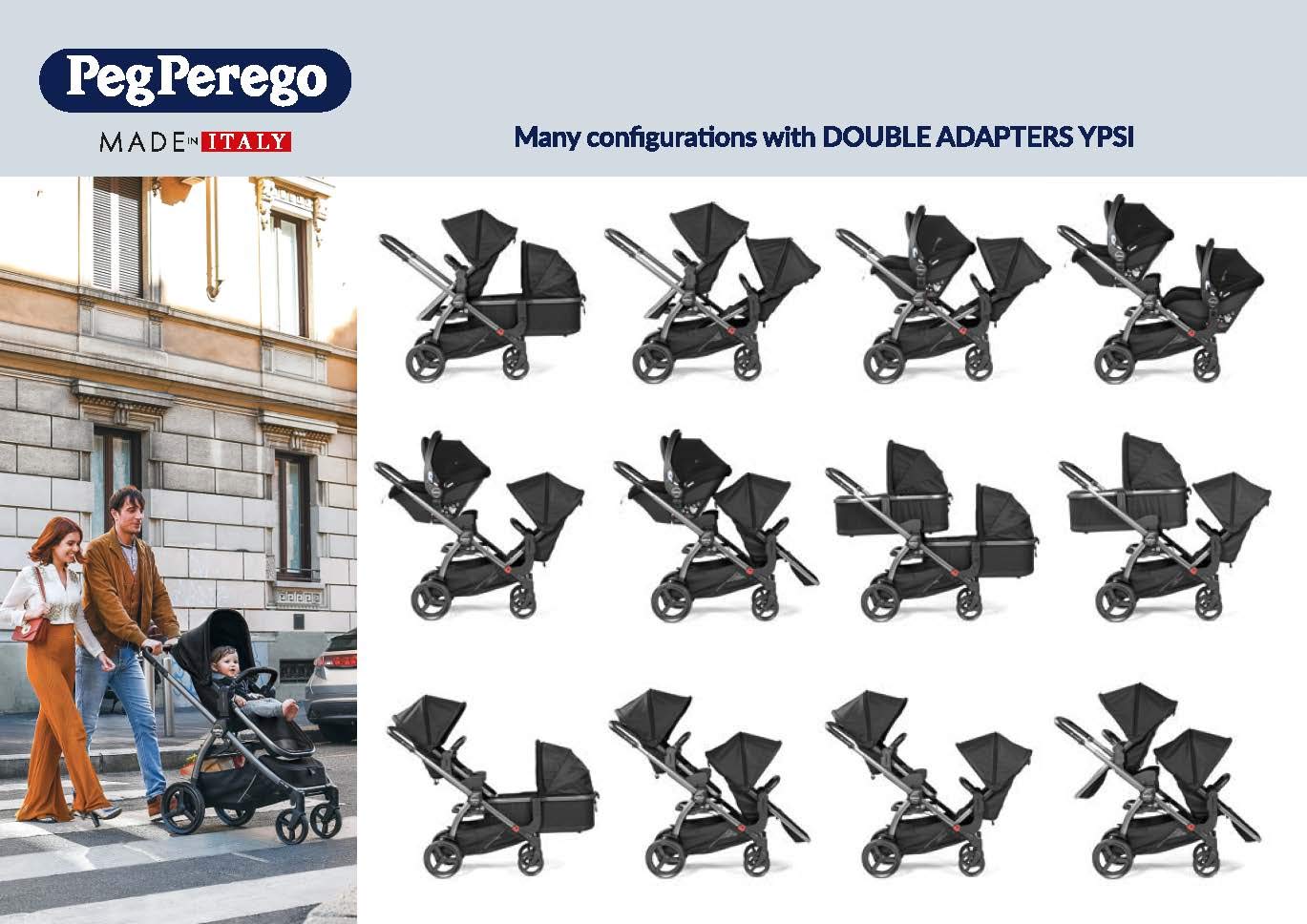 Peg Perego Ypsi Double Adapter   Accessory