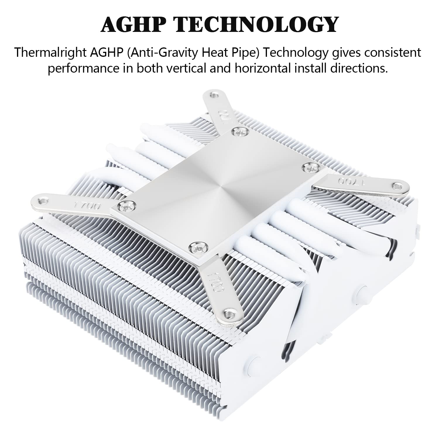 Thermalright Axp90 X53 White Low Profile Cpu Cooler, With 92Mm Tl 9015W Slin Pwm Fan, Aghp 3.0 Technology, 53Mm Height,For Amd A
