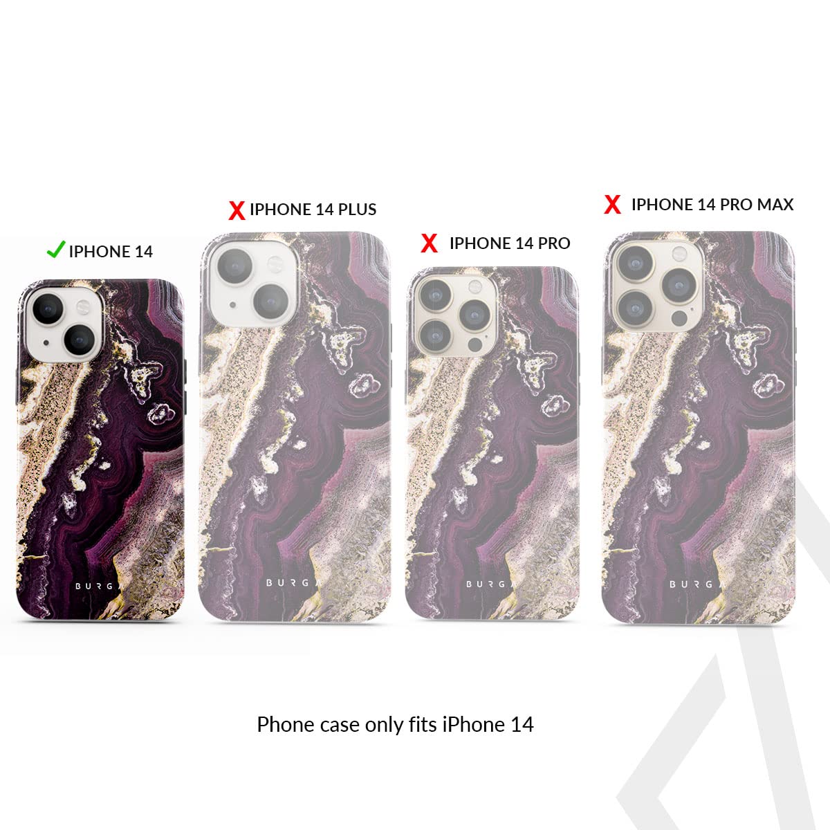 Burga Case For Iphone 14   Max Protective, Cute, Aesthetic, Trendy, Pattern Phone Cover, Fall Collection   Fits Apple Iphone 14