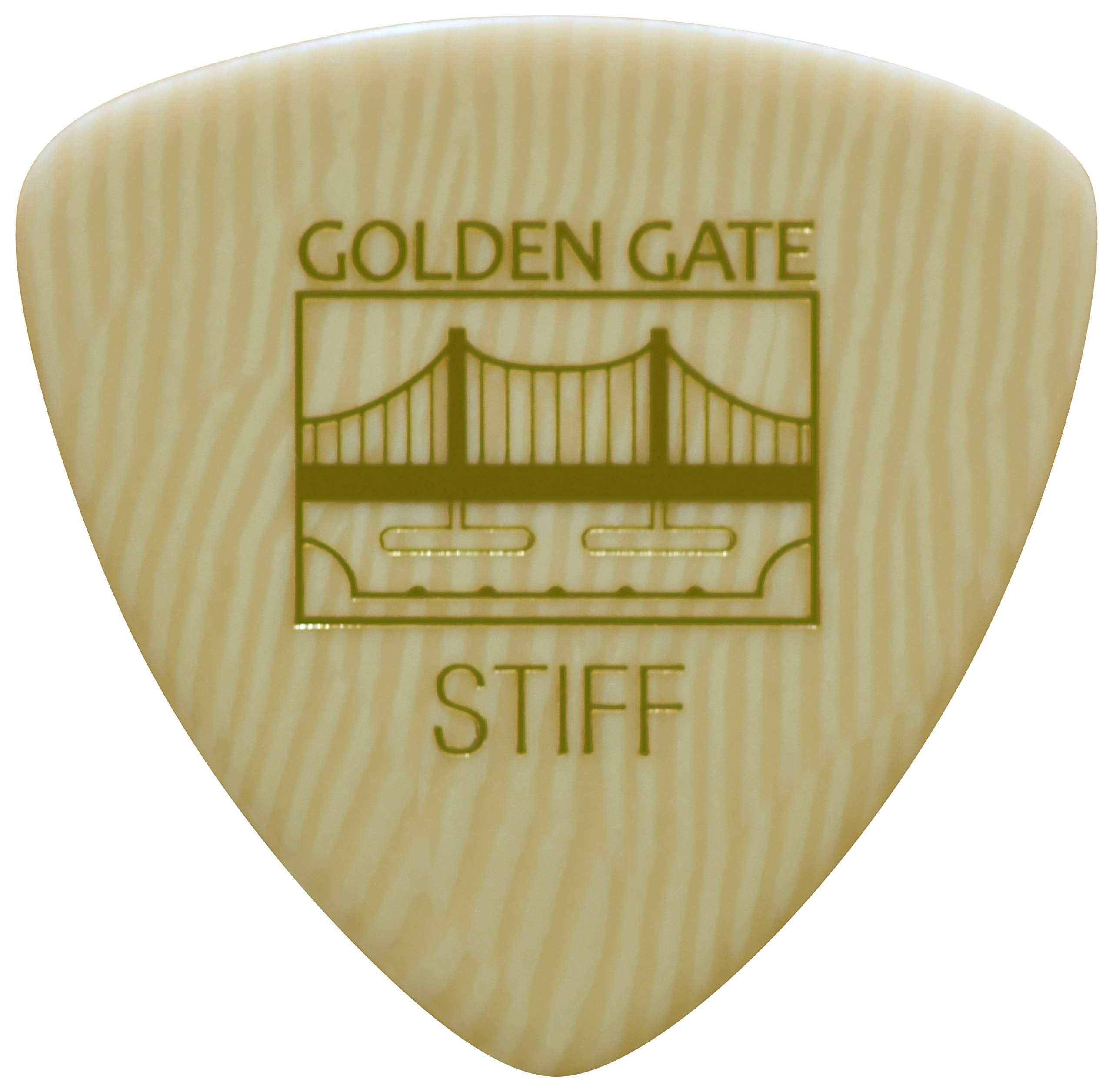 Golden Gate Guitar Picks (Mp 301), Ivoroid,Large Triangle   Stiff