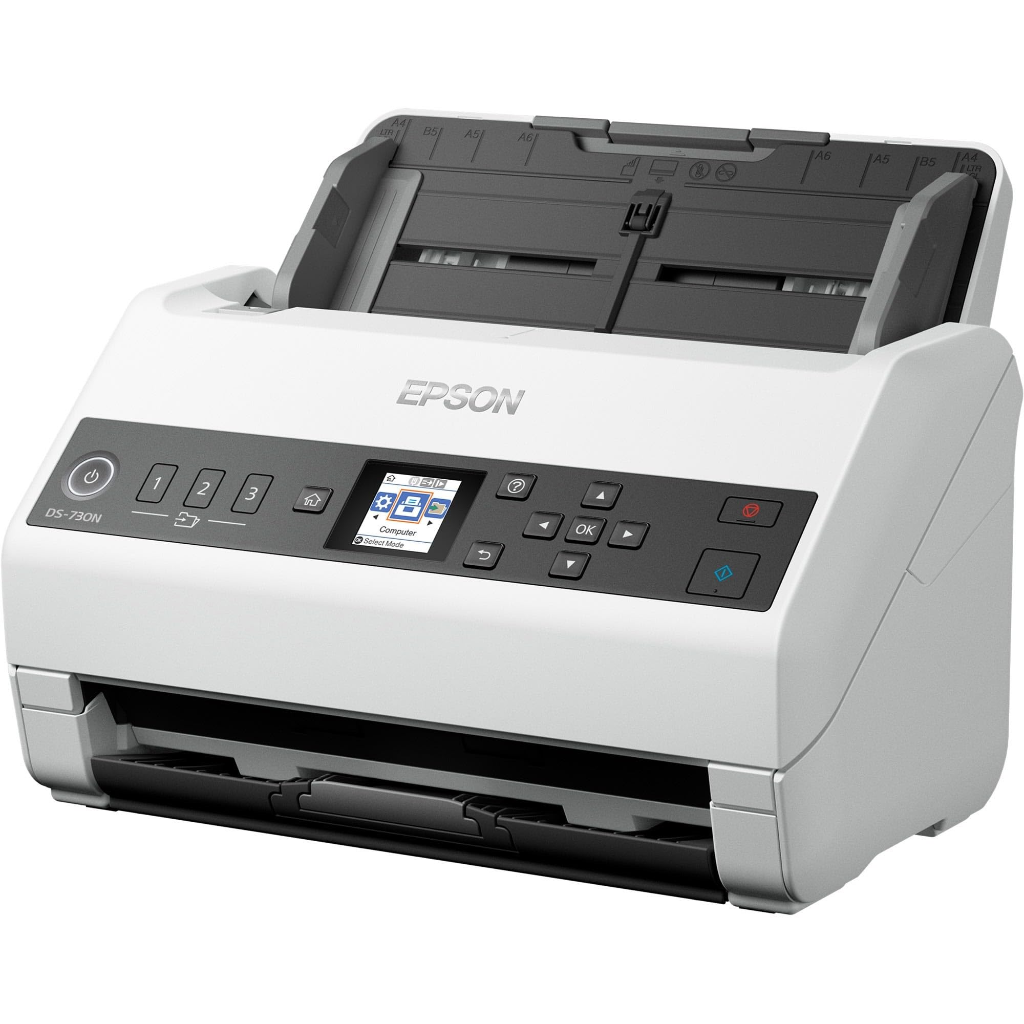 Epson Ds 730N Network Color Document Scanner, 100 Page Auto Document Feeder (Adf), Duplex Scanning
