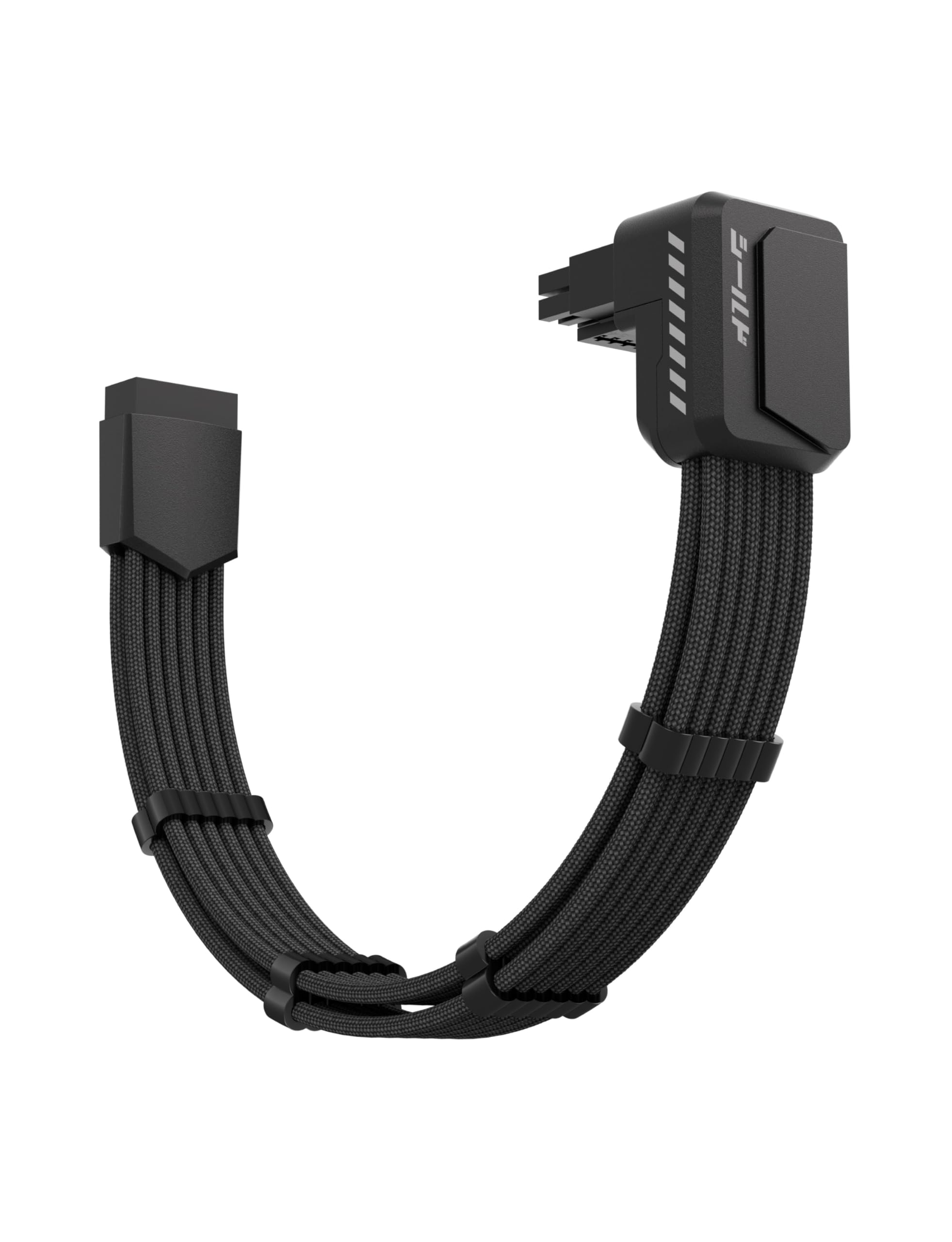 EZDIYFAB Shield PCIe 5.1 12V2x6 90 GPU Extension Cable, Black, STD
