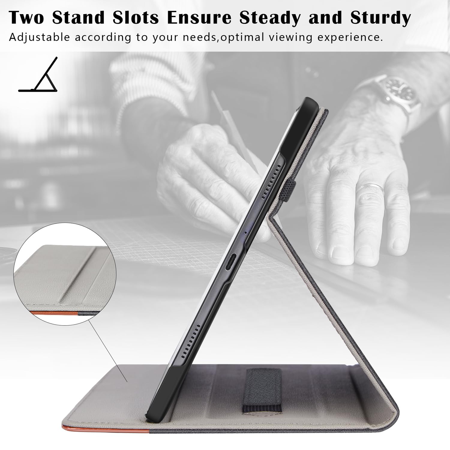 Ztotopcases For Samsung Galaxy Tab A9 Case 8.7 Inch 2023(Sm X110/X115/X117),Premium Pu Leather Business Stand Folio Cover With S