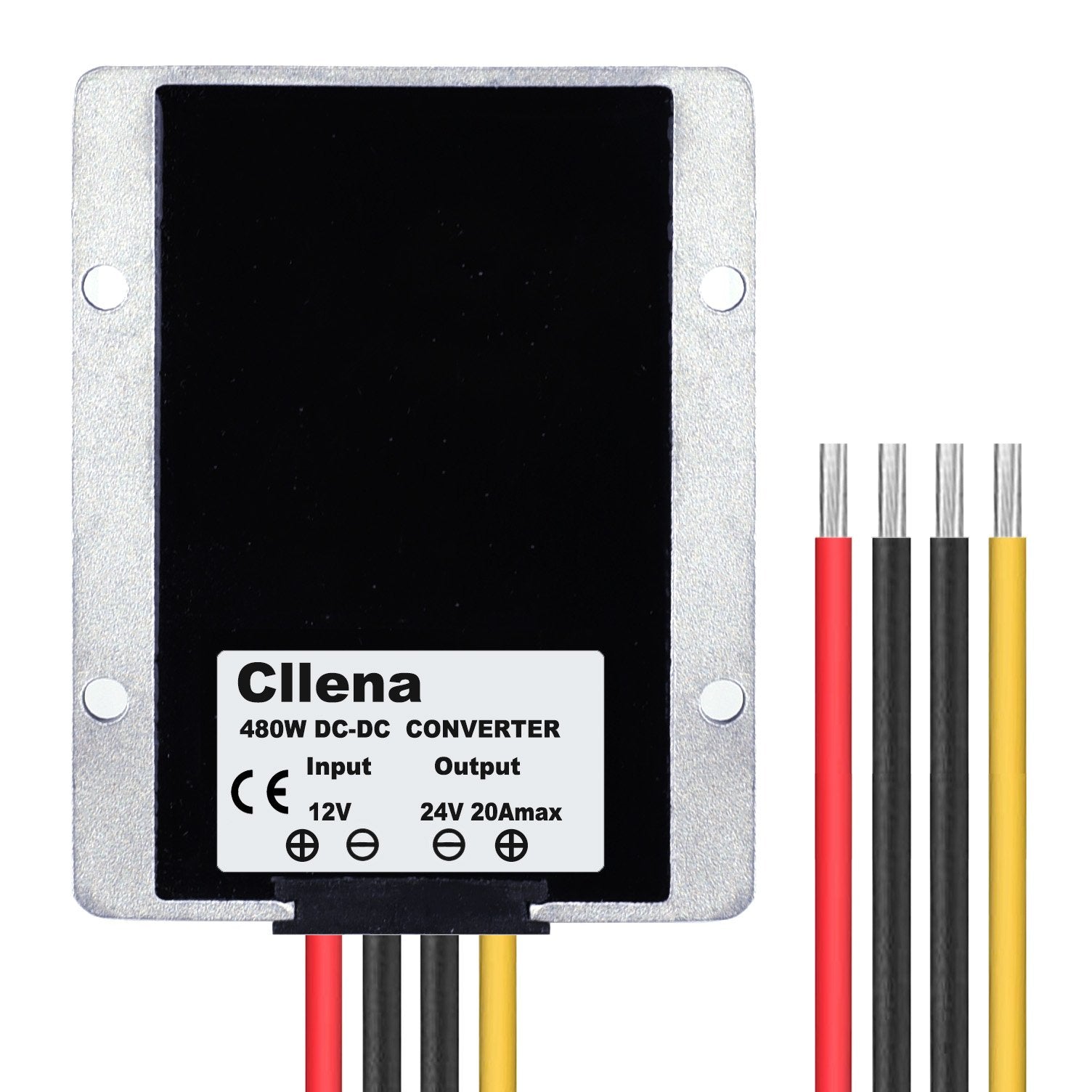 Cllena Dc 12V Step Up To 24V 20A 480W Boost Converter, Waterproof Voltage Regulator Module Power Adaptor