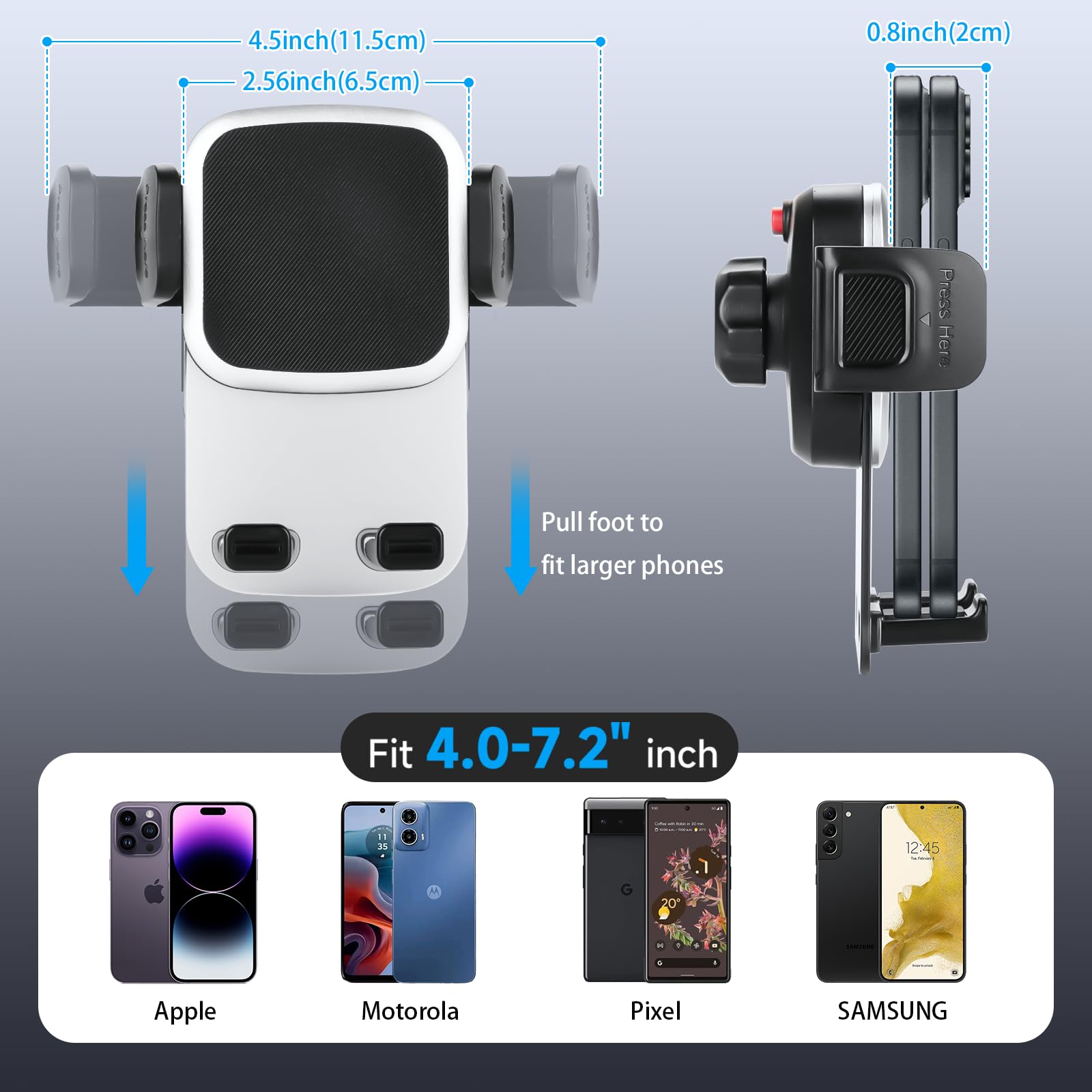 Bsadiy Phone Mount For Tesla Model 3/Y Accessories 2025, For Adjustable Universal Tesla Phone Mount For Tesla Model 3/Y/Cybertru