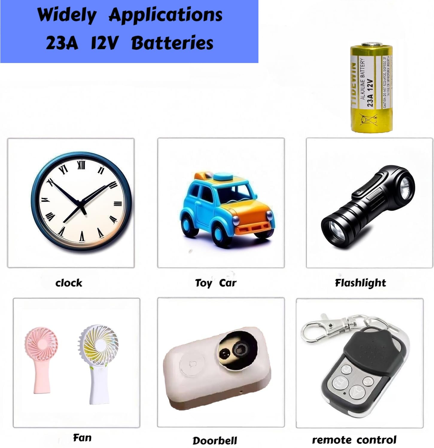 23A 12V Battery For Remote Control And Doorbells,23A 12V Alkaline Batteries, 23A 12 Volt A23 Battery- Long Lasting 12 V Batterie