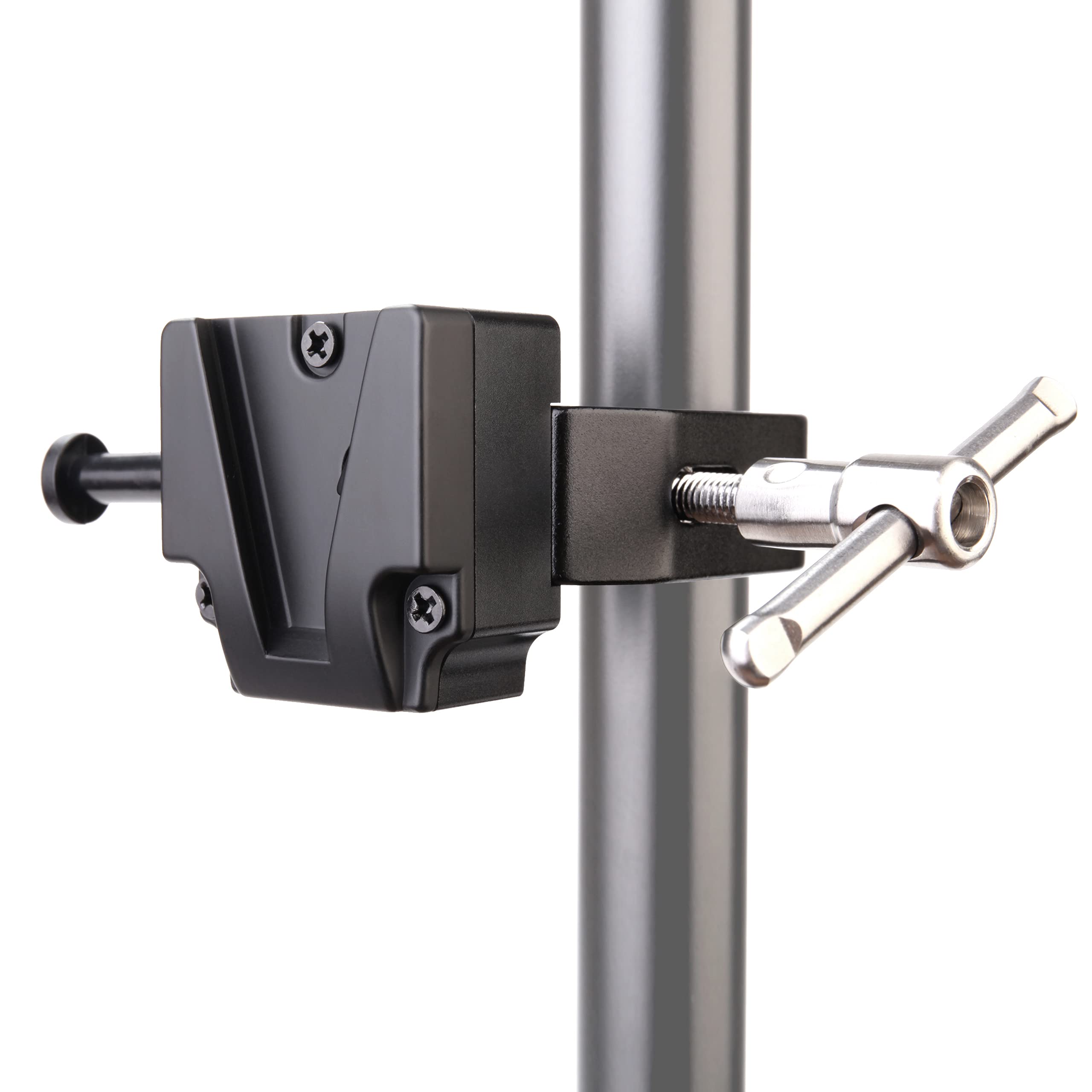 Koertacoo V Mount Lock Battery Adapter With Clamp For Mounting To Light Stand Tripod.
