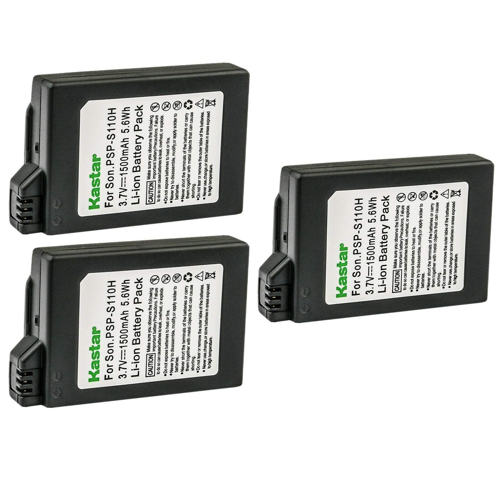 Kastar 3-Pack PSP-110H Battery Replacement for Sony PSP-110 PSP110 Battery, Sony PSP-1000, PSP-1000G1, PSP-1000G1W, PSP-1000K, P