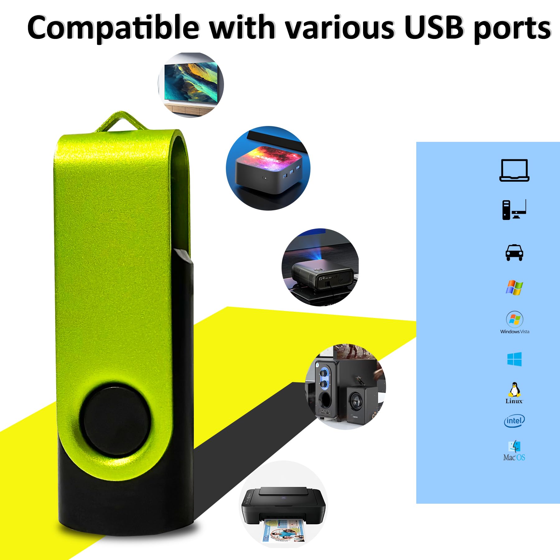 4Gb Usb Flash Drive Bulk Thumb Drive 20 Pack, Nicepicten Bulk Usb 2.0 Flash Drive Pack Memoria Usb Memory Stick Jump Drive Swive