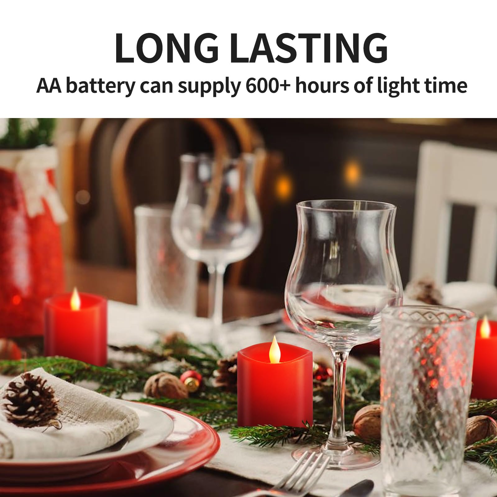 Asldoiweh 3X3 Flickering Flameless Candles Set Of 1, 2Aa Battery Life 600 Hours Battery Candles Flickering With Timer, 3 Inch Fl