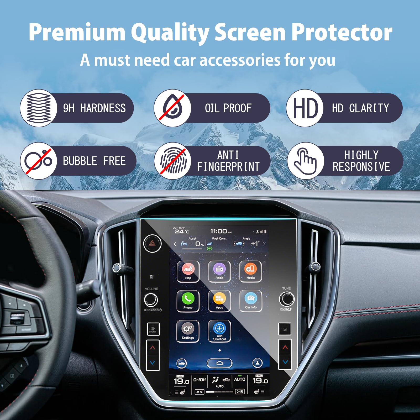Luwu For 2022 2025 Subaru Wrx Screen Protector 11.6Inch Subaru Wrx Navigation Protective Film Subaru Wrx Touchscreen Protector Subaru Wrx Navigation Protector Foil 2024 2025 Subaru Wrx Accessories
