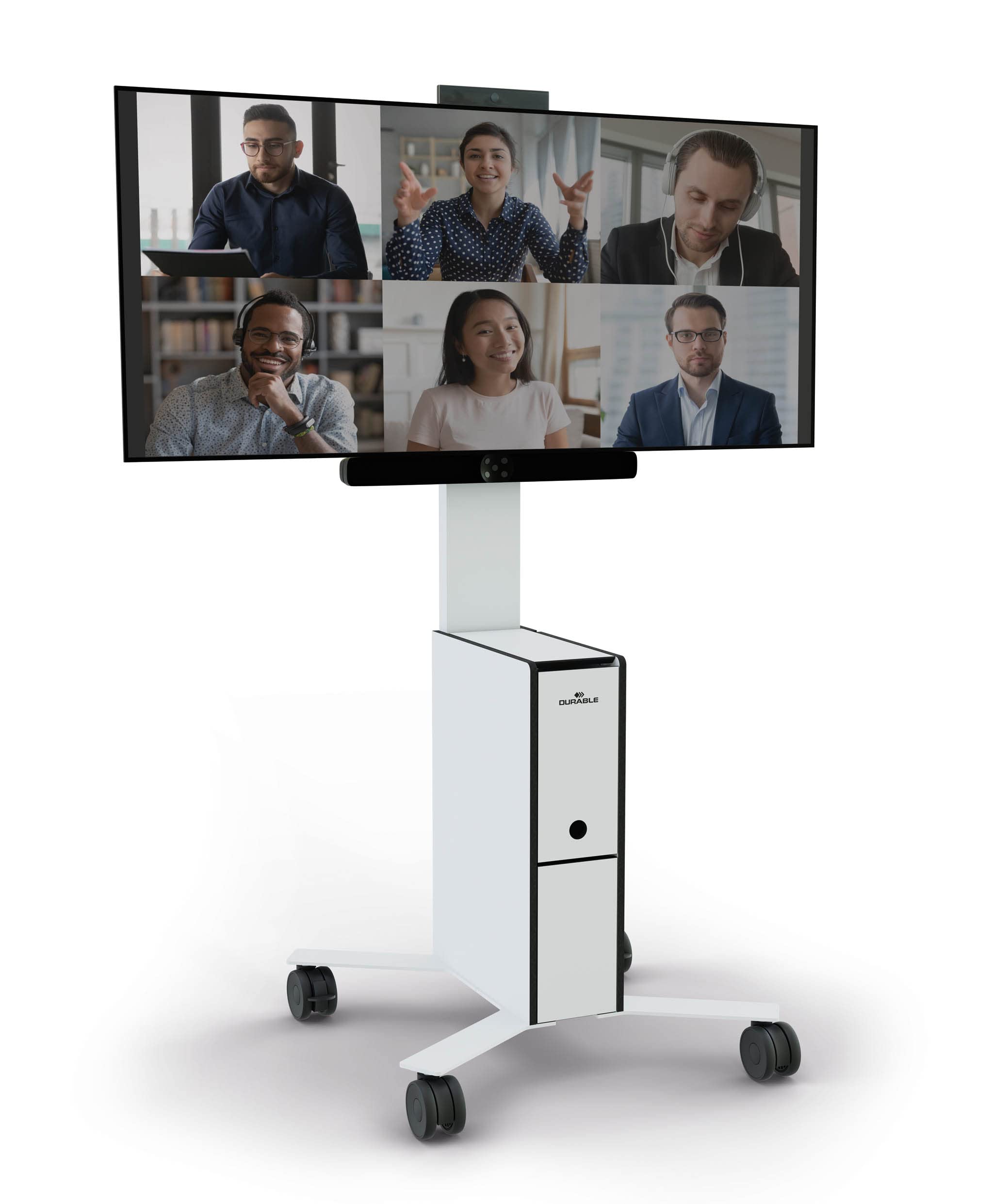 Durable Mobile Tv Cart   Portable Tv Stand With Wheels For Video Conferences And Presentations, Mobile Tv Stand, Portable Screen
