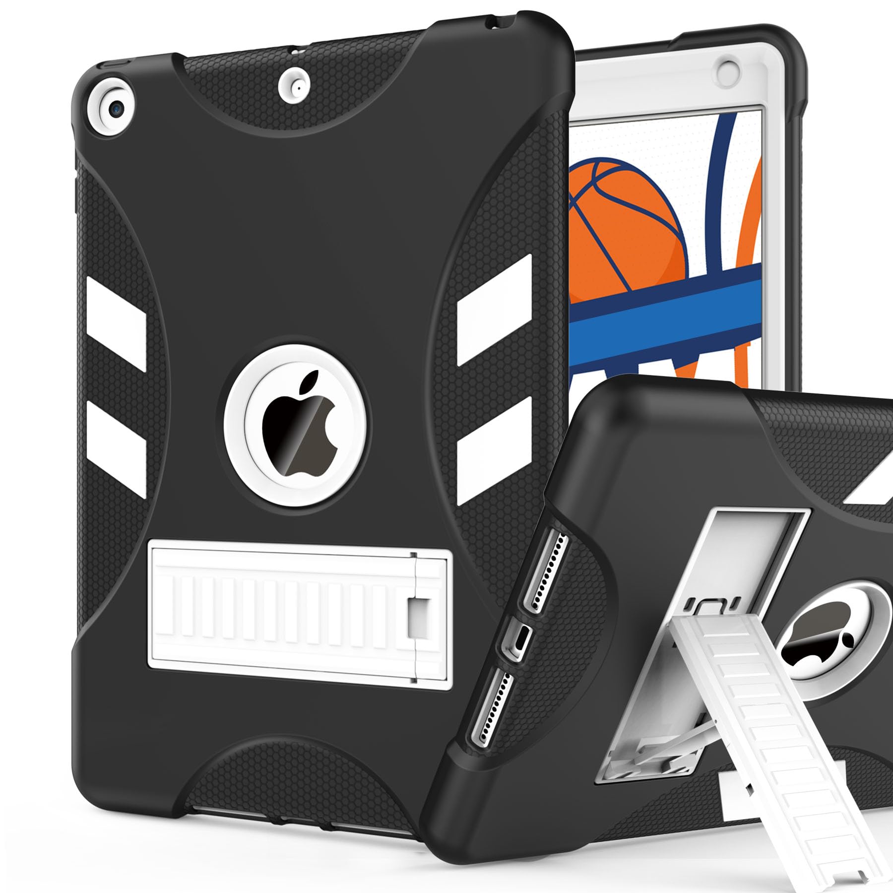 Rantice Case For Ipad 9Th/8Th/7Th Generation   Heavy Duty Shockproof Rugged Protective Case Ipad 10.2'' Cover With Built In Stan