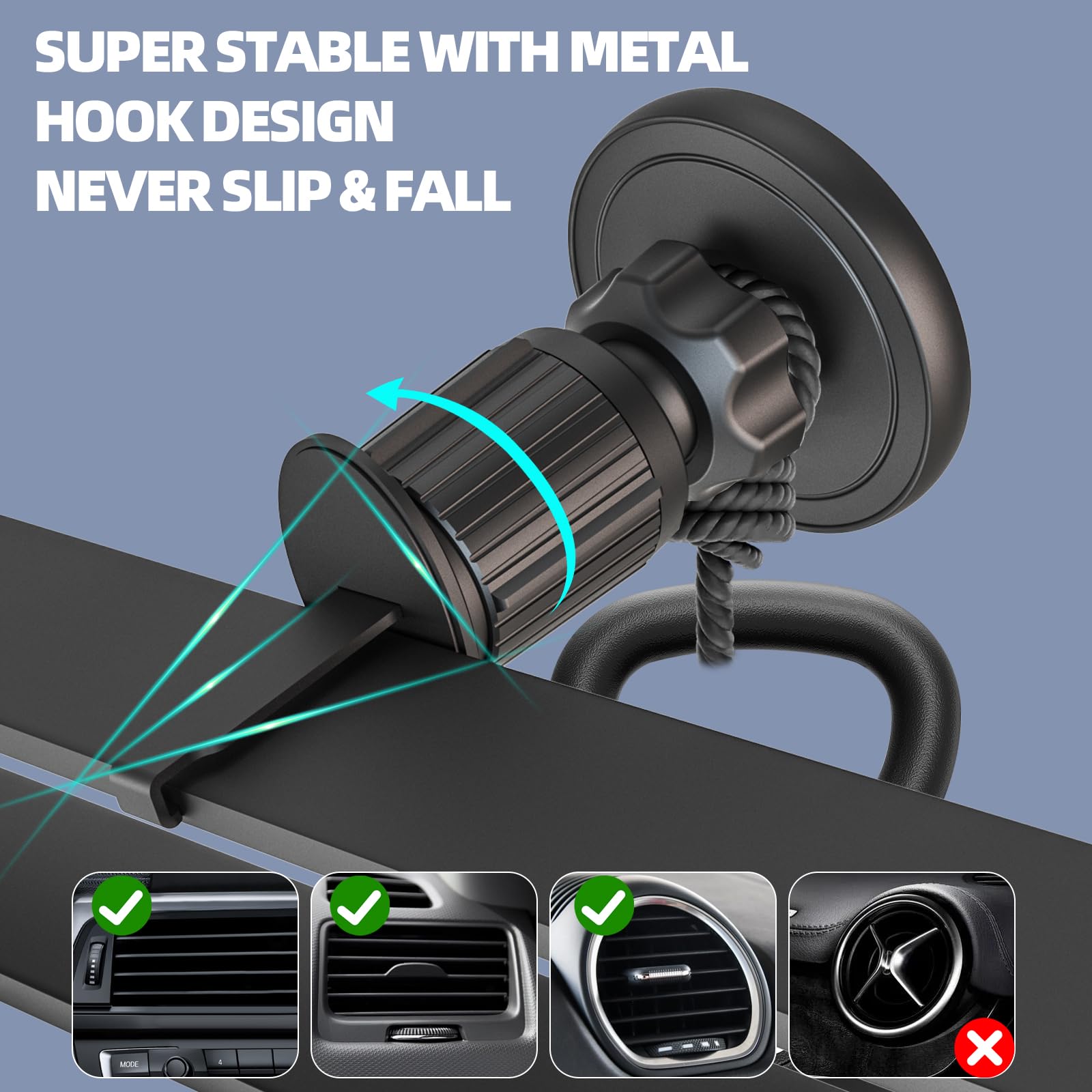 ?2-In-1 Car Combo? Flexino Retractable Car Charger For Iphone 16, 57W Fast Charging Car Charger Usb C, Magnetic Phone Holder For