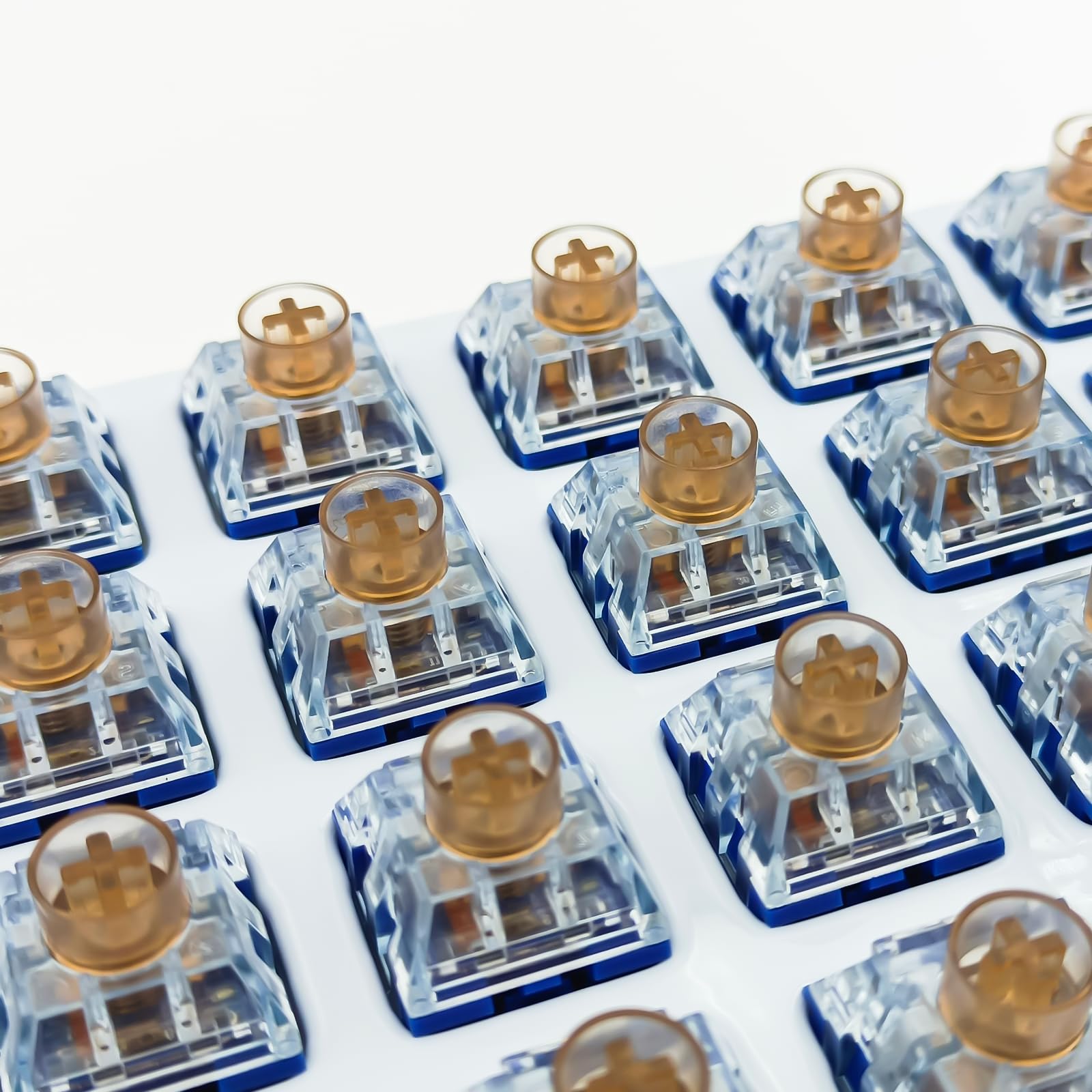 Silent Tactile Switches,Kailh Box Deep Sea Silent Whale Switches For Mechanical Keyboard,3 Pin 45Gf /Waterproof Dustproof/Long L