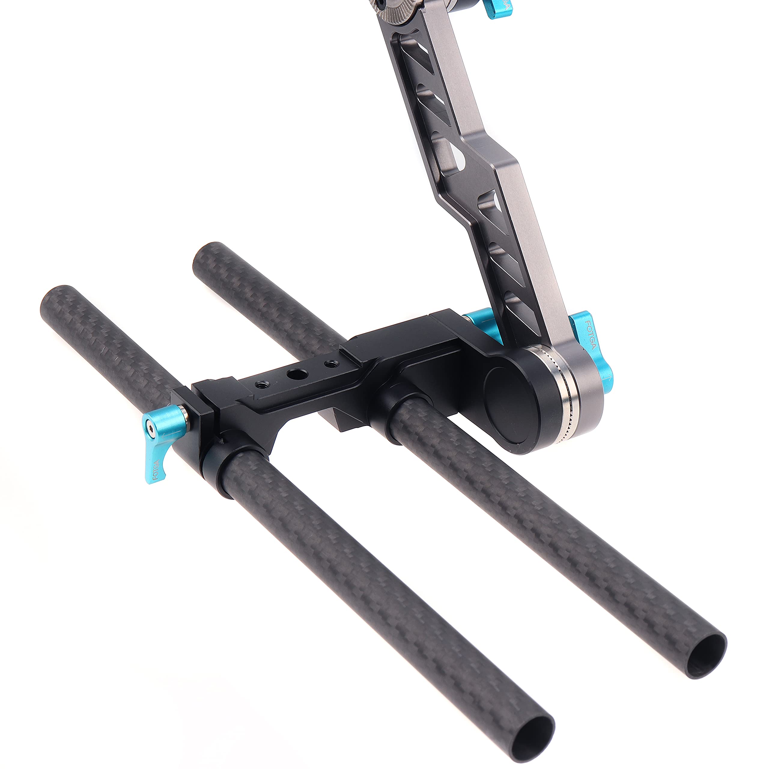 Foto4Easy 10 Inch 19Mm Carbon Fiber Rod For 19Mm Rail Rod Support System Matte Box Follow Focus   Pack Of 2