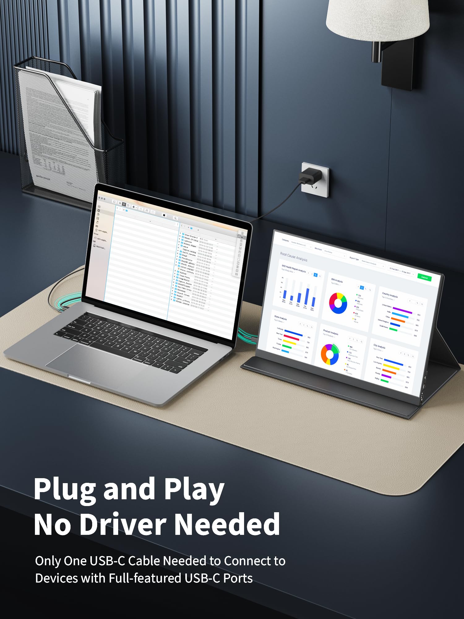 2.5K Portable Gaming Monitor, 16  2520X1680 1500:1 Ips Laptop Monitor, Slim Lightweight Usb C Hdmi Computer Display, Gaming Scre