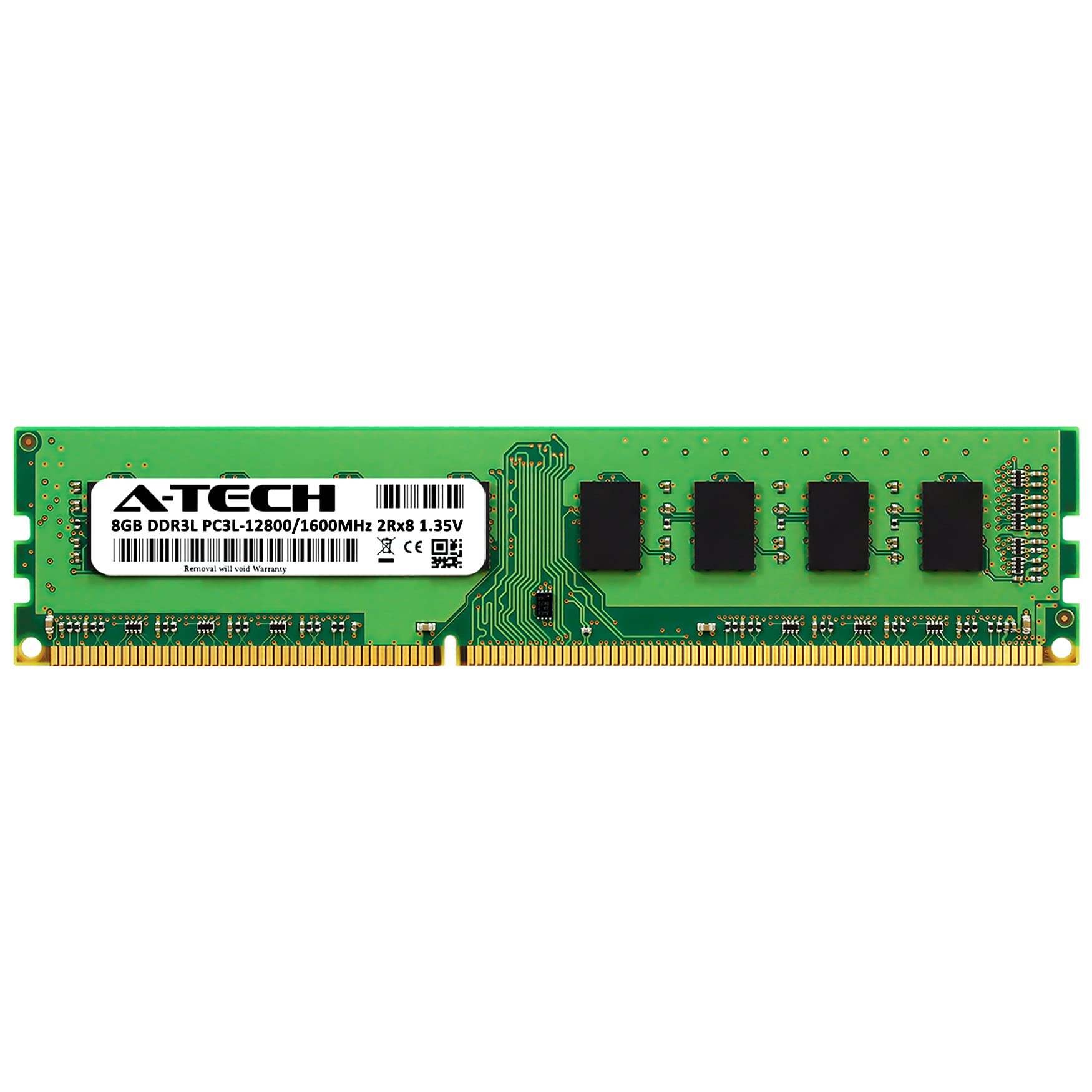 A Tech 8Gb Ddr3/Ddr3L 1600Mhz Pc3L 12800 (Pc3 12800) Cl11 Dimm 2Rx8 1.35V 240 Pin Non Ecc Udimm Desktop Ram Memory Module