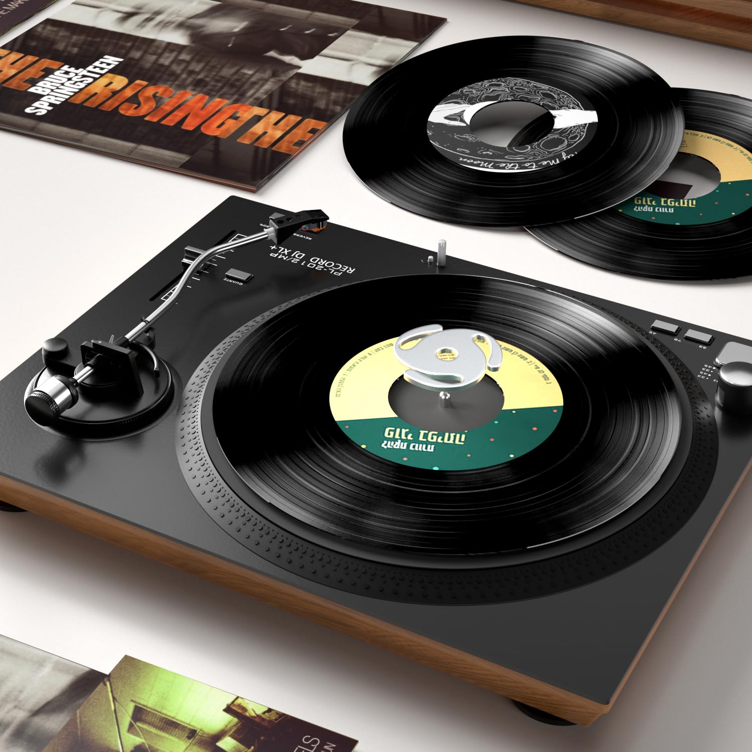 Facmogu 45 Rpm Record Adapter, 7 Inch Vinyl Record Solid Aluminum Adapter, 45 Adapter For Vinyl Record Players Turntables, 45 Rp