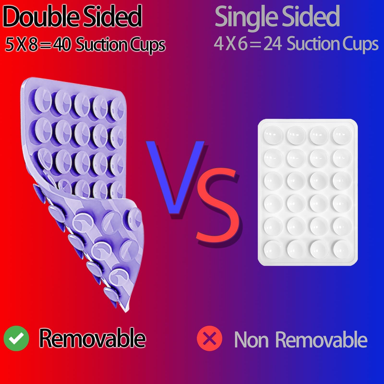 Giumel 1 Pack Silicone Suction Cup Phone Case Mount Double Sided, Phone Accessories Hands Free Strong Grip Holder For Selfies An