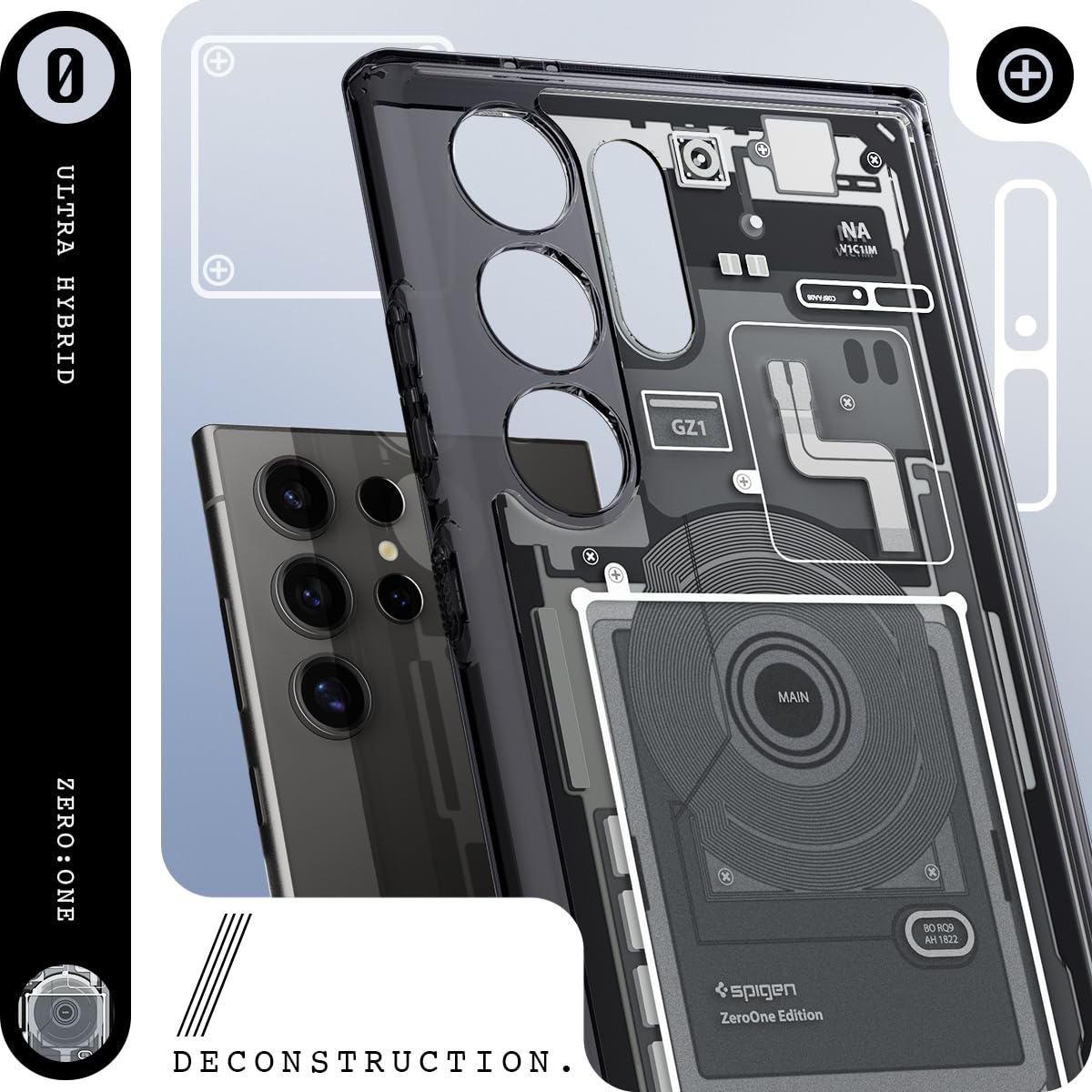 Spigen Ultra Hybrid Designed For Galaxy S24 Ultra Case (2024) [Anti Yellowing], [Military Grade Protection]   Zero One